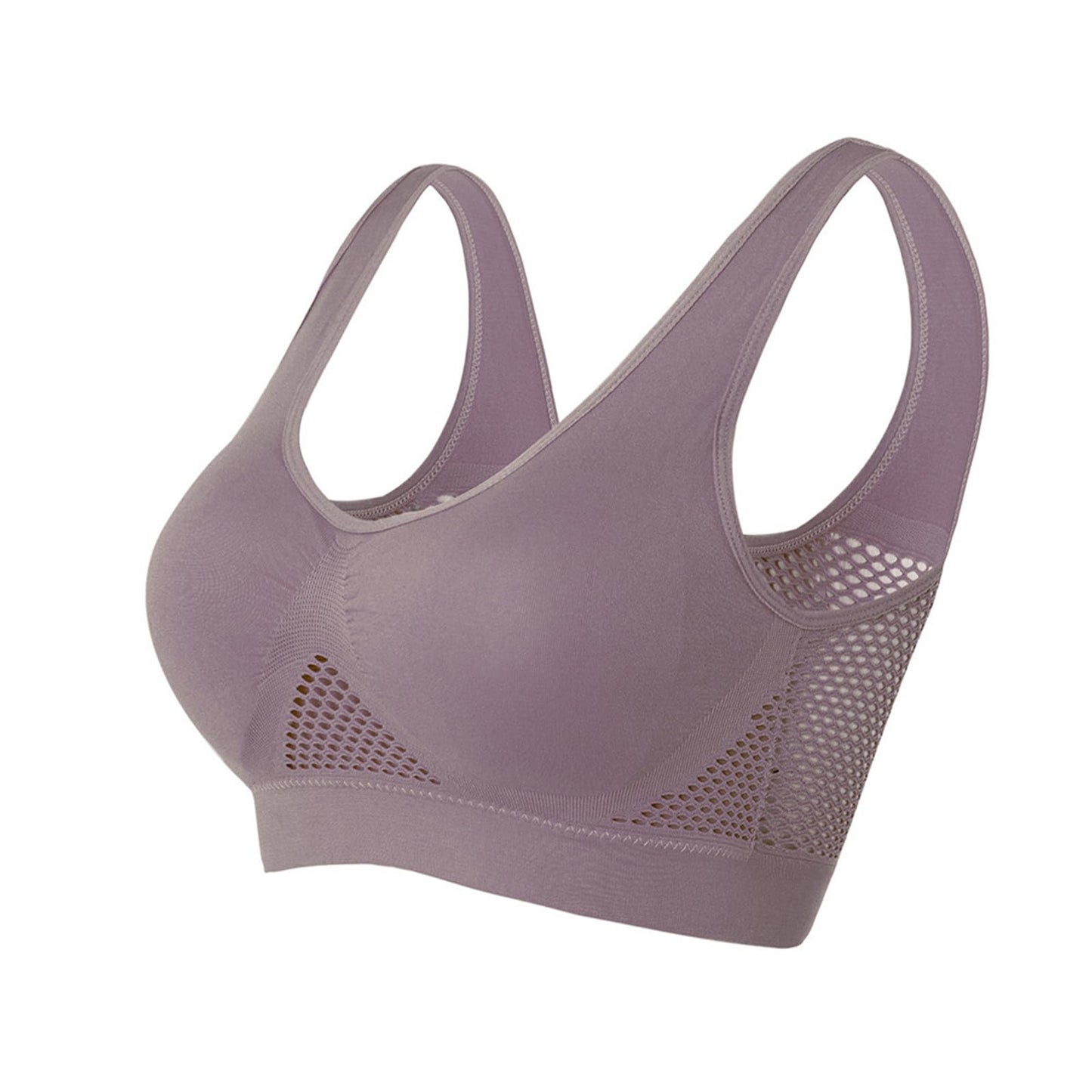 YFGEFTR Sale Items Clearance Sports Bras for Women No Underwire 2 Pack Bras Plus Size Bras Full Coverage Bra Breathable Seamless Bralettes 2024 Padless Bras for Women