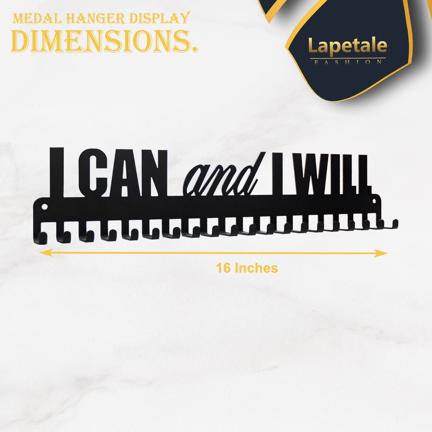 Lapetale Fashion Medal Rack for Runners,Medal Holder Display Hanger Rack Frame-Medal Holder for Runners,Marathon Medal Holder,Race Running Medal Holder,Medal Holders for Triathletes Easy Use