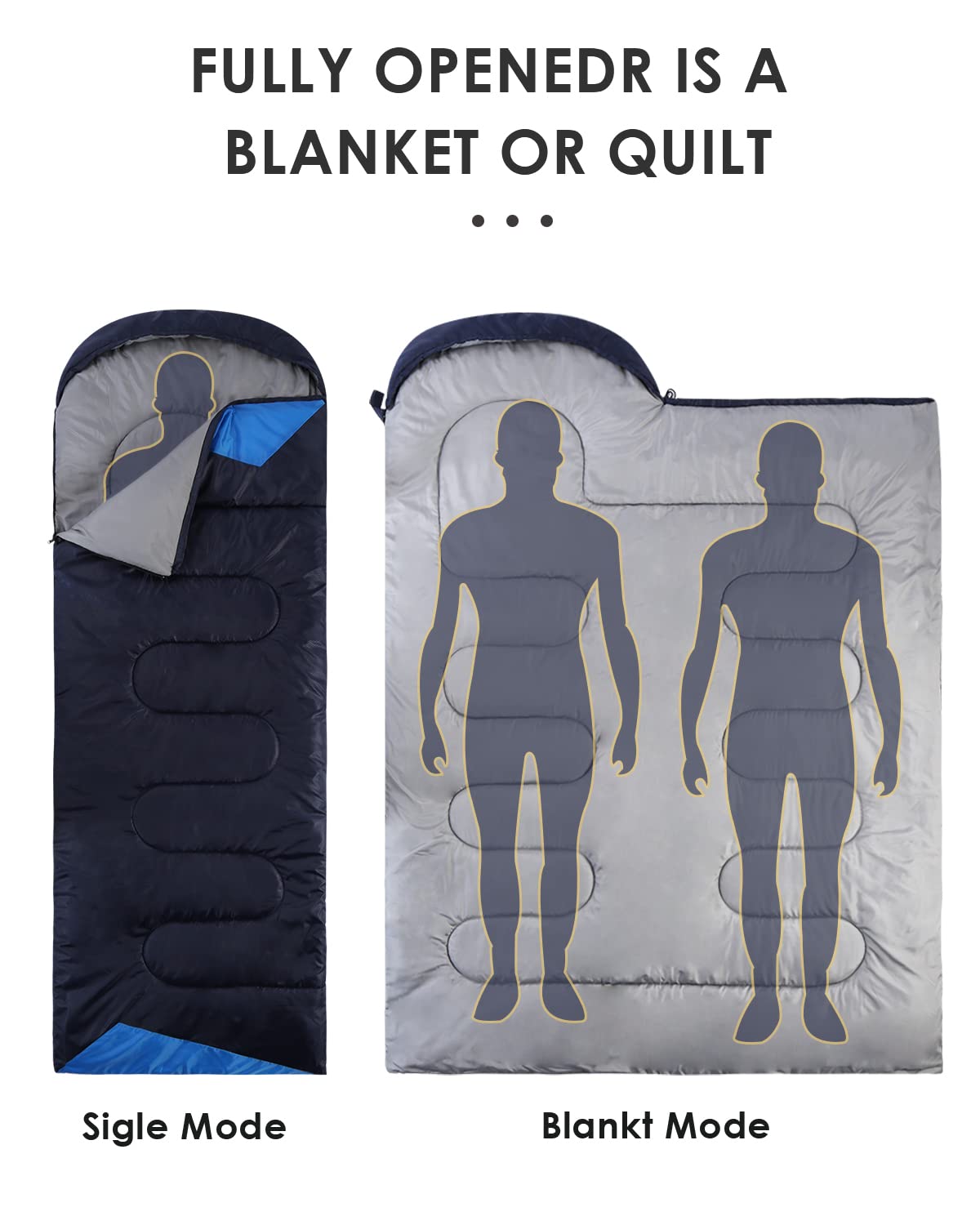 Sleeping Bags for Adults Warm Weather -Backpacking Ultralight Waterproof Sleeping Bag for Boys Girls Youth for Camping Hiking Outdoor Travel Hunting with Compression Sack