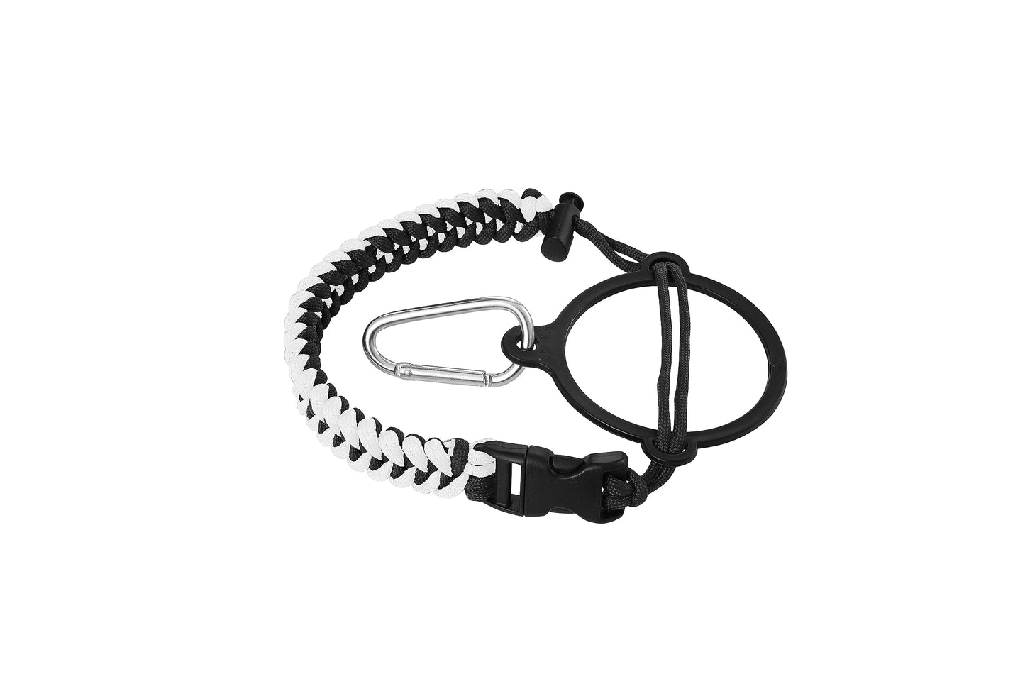 IRON °FLASK Paracord Handle - Fits Wide Mouth Water Bottles - Durable Carrier, Secure Accessories, Survival Strap Cord, Safety Ring, and Carabiner - Seven Core Paracord Bracelet
