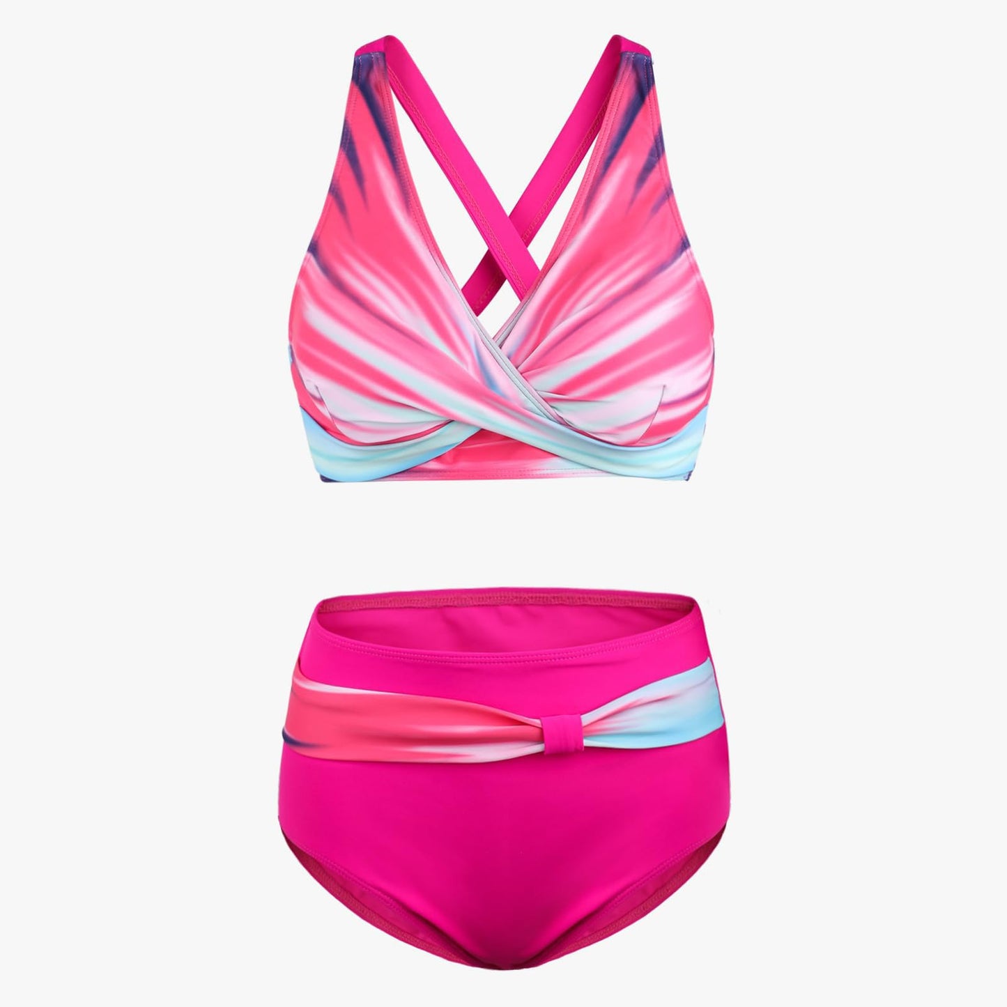 tummy control one piece swimsuit tummy control sporty print piece print strapless swimwear bathing suits swimsuits bikini sets Hot Pink