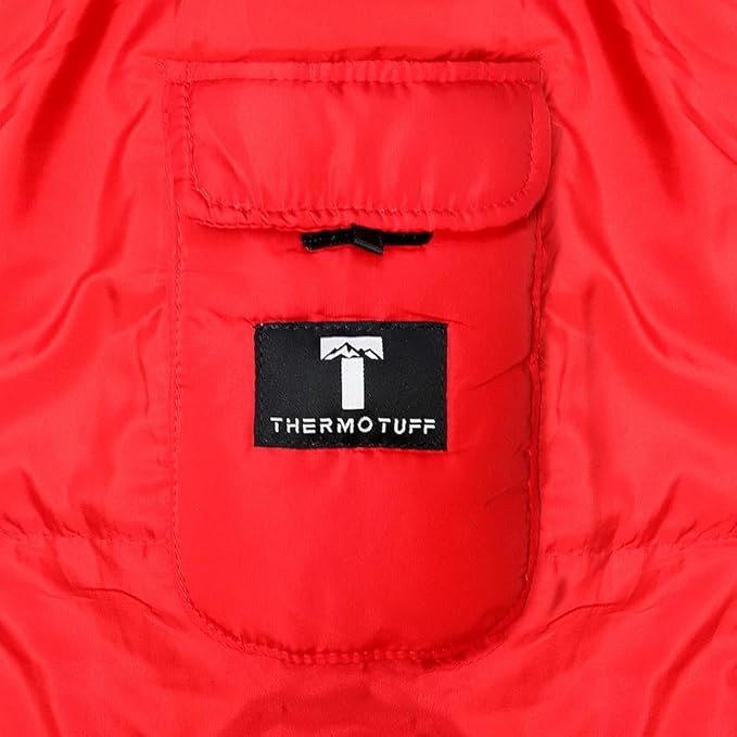 Thermotuff Wearable Sleeping Bag with Dual Hoodie, Zippered Arm Holes, Pockets & Adjustable Drawstring - Ideal for Camping, Cold Weather Hiking, and Stadium Sak Blanket