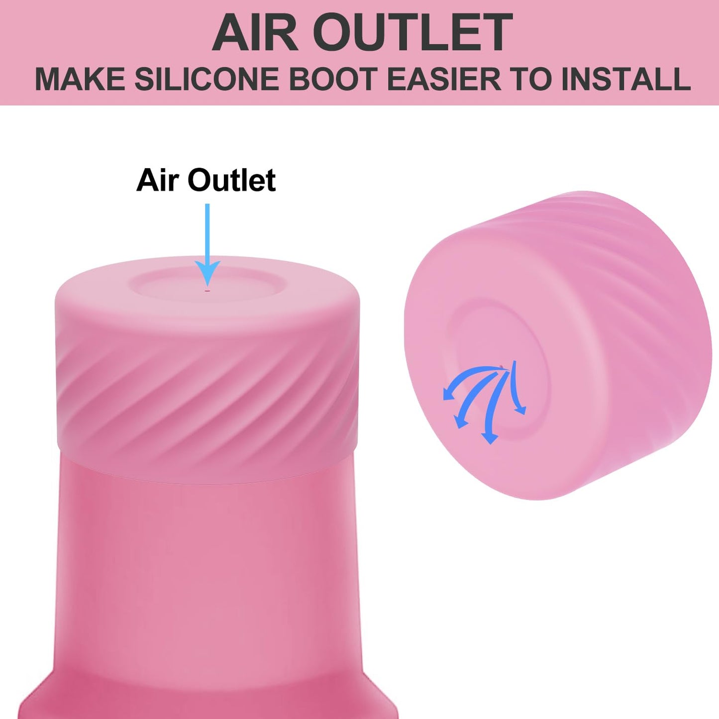 Affute Protective Silicone Boot for Stanley Quencher H2.0 40 oz & IceFlow Flip 20 oz 30 oz and hydroflask 12-24 oz, Anti-Slip Bottle Bottom Sleeve Cover (Peony)
