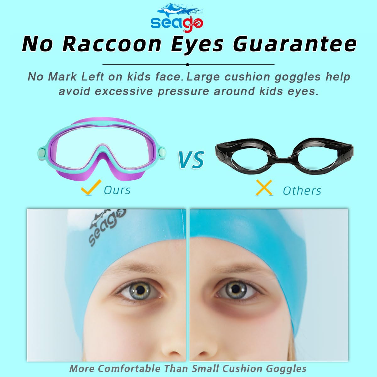 Kids Goggles for Swimming 2 Pack No Leaking Anti-Fog Outer Eye Fit with Wide View UV Protection Crystal Clear Watertight Swim Goggles with nose cover Suitable for Children Youth Boys Girls Age 3 to 15
