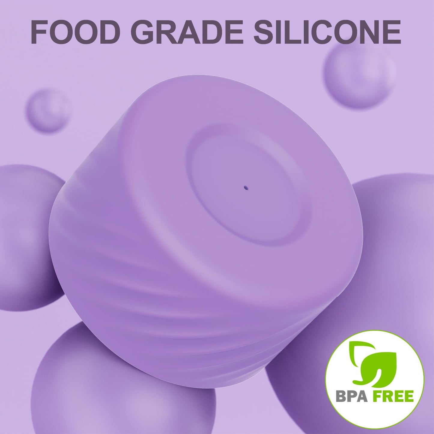 Affute Protective Silicone Boot for Stanley Quencher H2.0 40 oz & IceFlow Flip 20 oz 30 oz and hydroflask 12-24 oz, Anti-Slip Bottle Bottom Sleeve Cover (Violet)