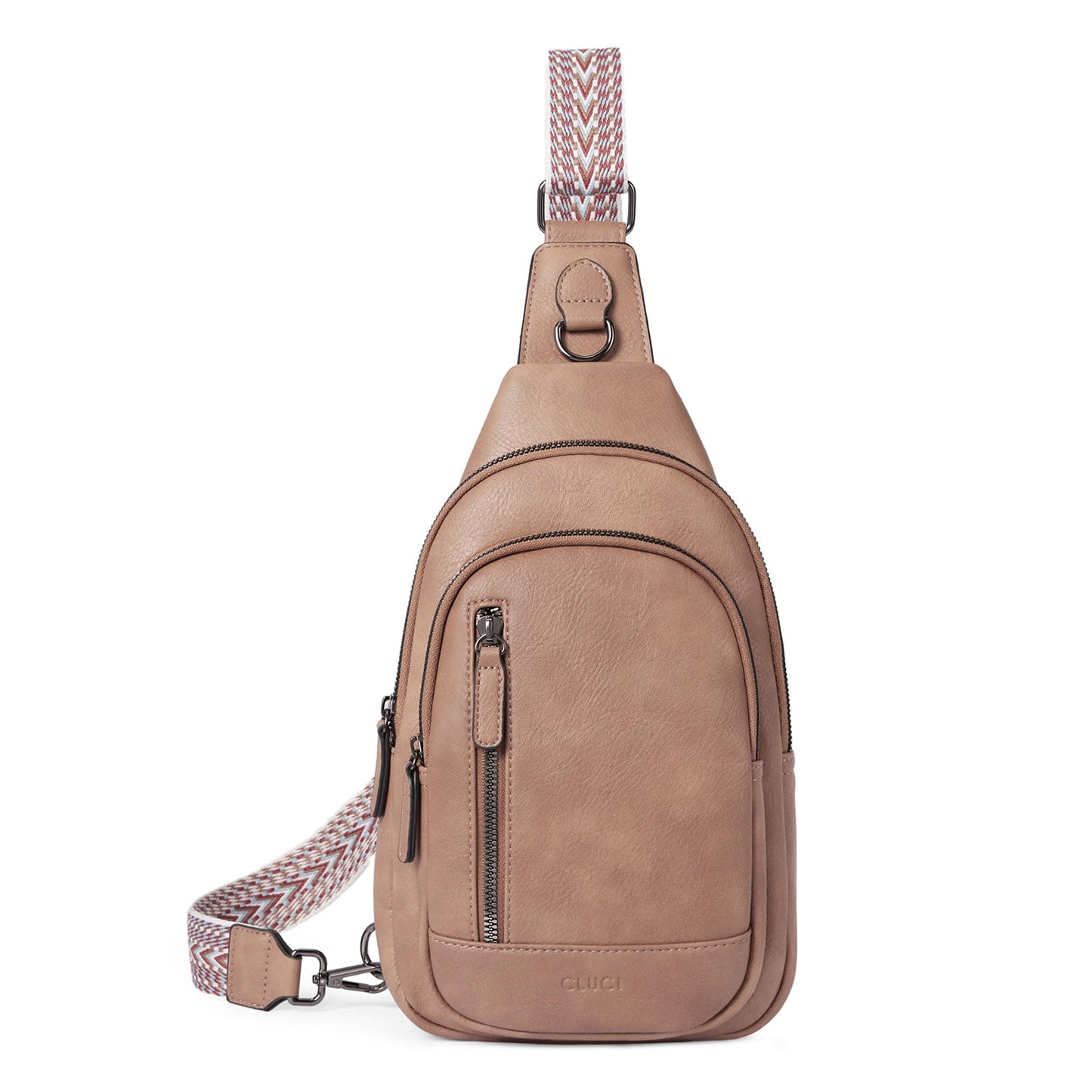 CLUCI Sling Bag for Women Leather Cross Body Bag for Woman Crossbody Bag Large Sling Backpack for Travel Hiking Cycling