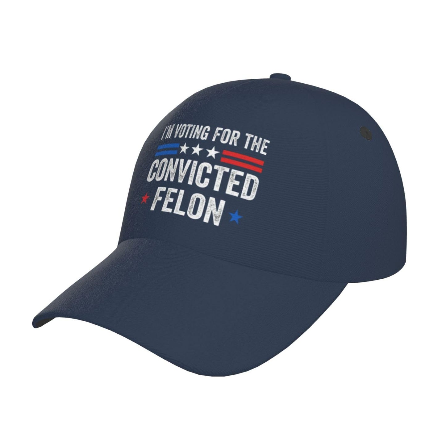 feirel I'm Voting for The Convicted Felon Baseball Caps for Women Men Adjustable Cute Funny Navy Blue Hats for All Season