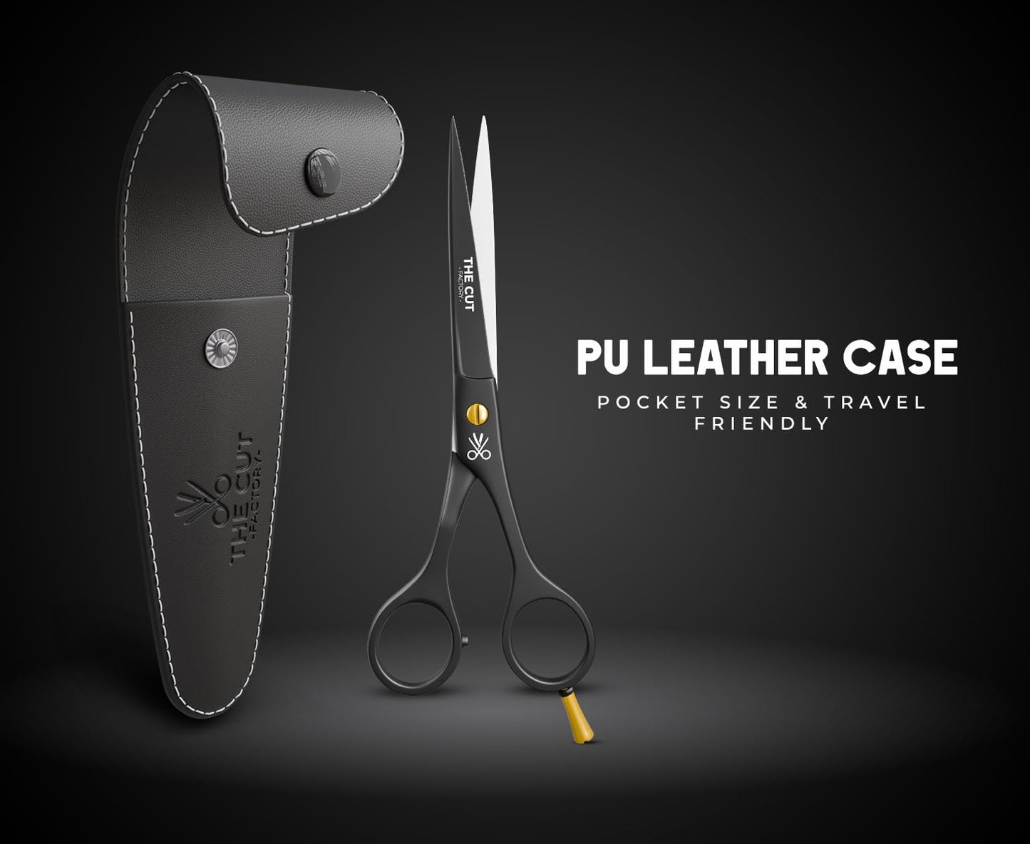 "The Cut Factory- 6.5” Professional Hair Scissors - High Carbon 420 Stainless Steel Hair Cutting Scissors, Ultra-Sharp Barber Shears for Salon & Home - Ergonomic for Men, Women, Kids & Babies"