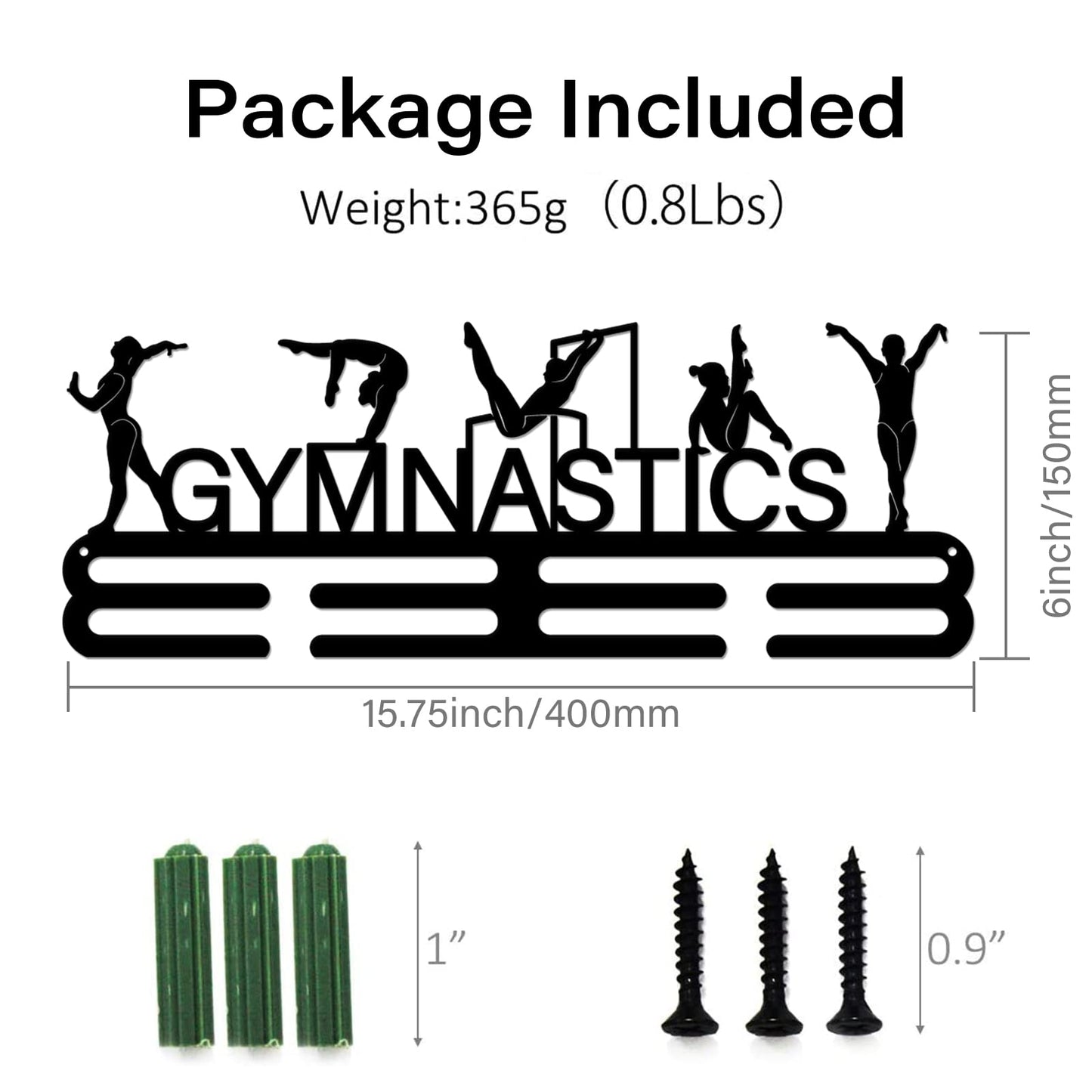 SUPERDANT Gymnastics Medal Hanger Display Gymnastics Medal Holder Sports Medal Hanger Display Metal Holder Race Award Ribbon Display for Girls Competition Medal Hanging Athlete Gift