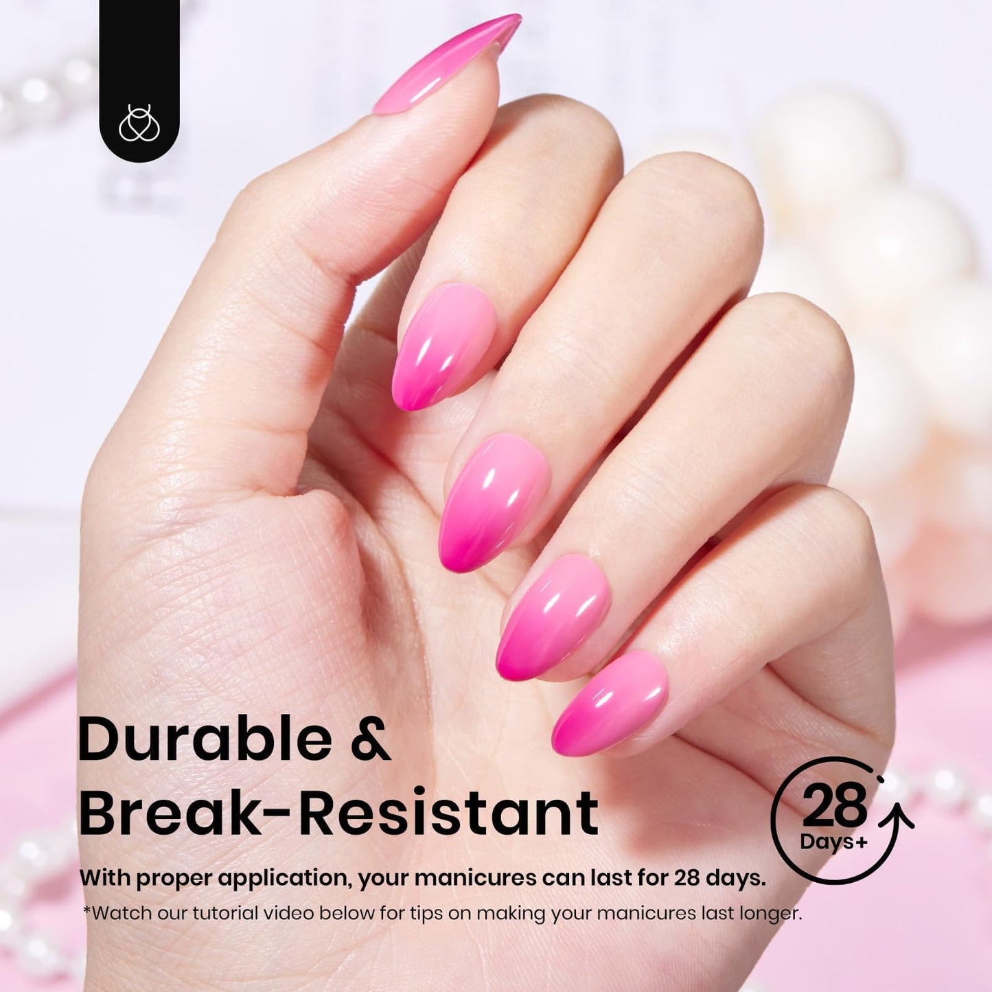 Beetles Gel Nail Tips 576Pcs Pre-shape Short Almond Etch-X Nail Tips,12 Sizes Soft Nail Tips Half Matte False Nails for Spring Nails Full Cover Press On Nail Nail Extensions Set for Women