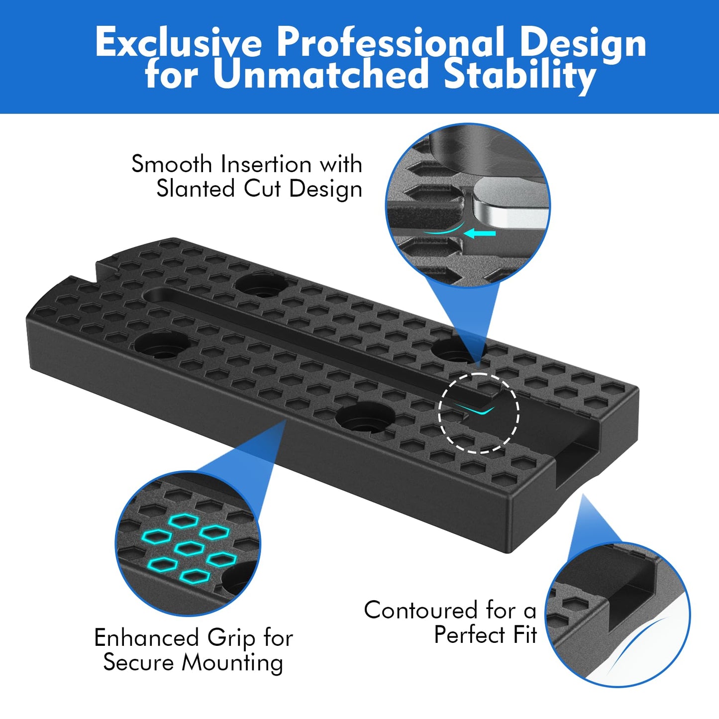4" 2 Pack Kayak Track Textured Grip Surface Multi-Size Kayak Low Profile Track Kayak Gear Track Mount Accessories Easy installation Kayak Rail Track for Holding Fishing Rod Cup Holder Paddle Gopro