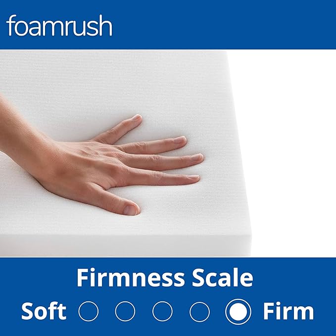 FoamRush 6-Inch Bunk (35" x 79") High Density Foam RV Mattress Replacement, Medium Firm, Pressure Relief, Travel Camper Trailer Truck, Made in USA, CertiPUR-US Certified, Cover Not Included