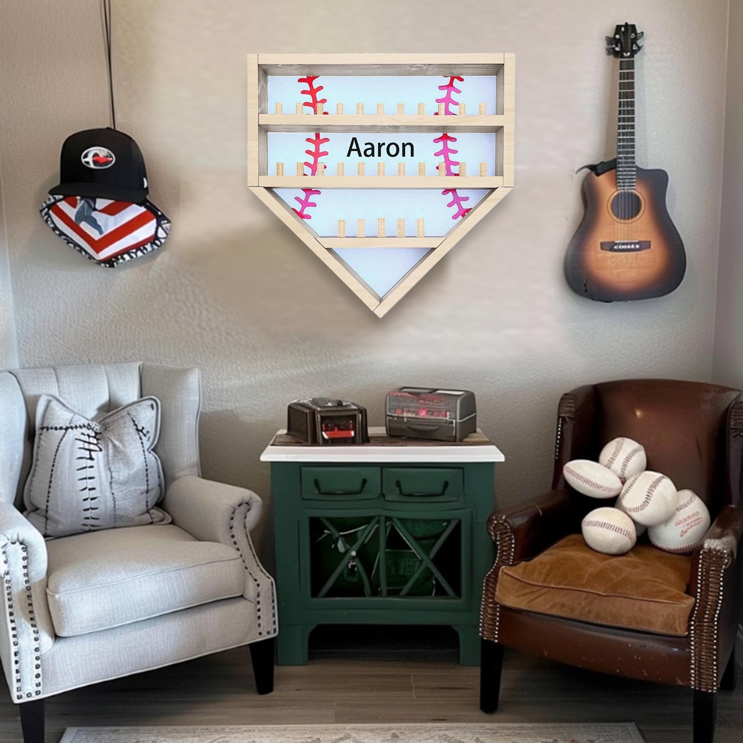 Personalized Baseball Ring Holder, Custom Name Baseball Ring Display Case display, Championship Ring Display Case, Storage Rack for Collecting and Organizing Sports Memorabilia