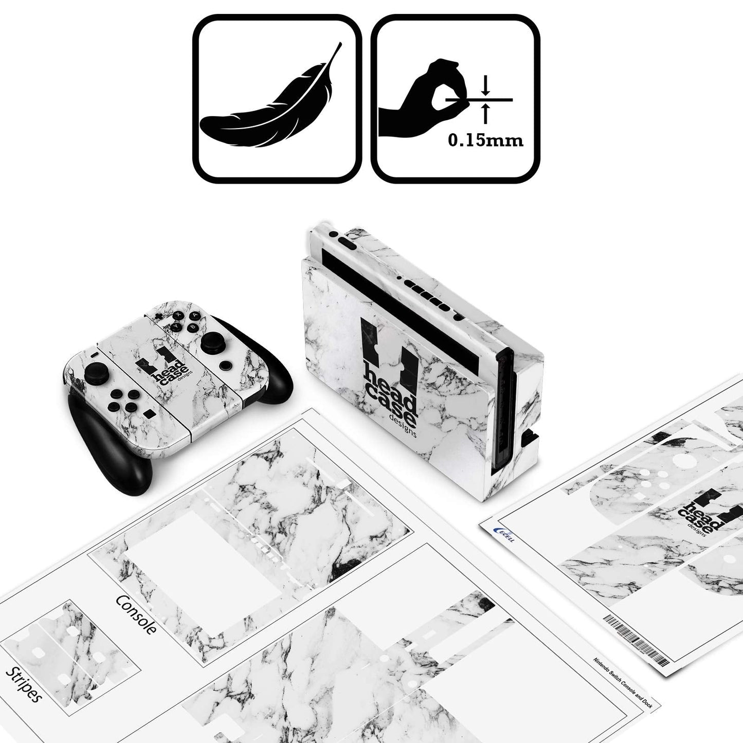 Head Case Designs Officially Licensed NHL Half Distressed Dallas Stars Vinyl Sticker Gaming Skin Decal Cover Compatible with Nintendo Switch Console & Dock & Joy-Con Controller Bundle