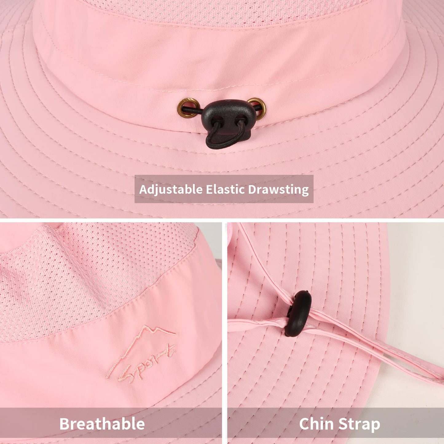 Sun Hats for Men Women Fishing Hat UPF 50+ Breathable Wide Brim Summer UV Protection Hat with Face Cover & Neck Flap