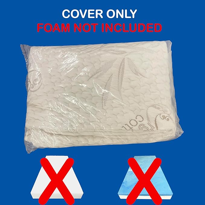FoamRush 6-Inch Truck (32" x 29") Soft, Fitted, Zippered Mattress Cover Replacement, Premium Cotton, Waterproof, Non Skid Bottom, Mattress Pad Cover, Mattress Not Included