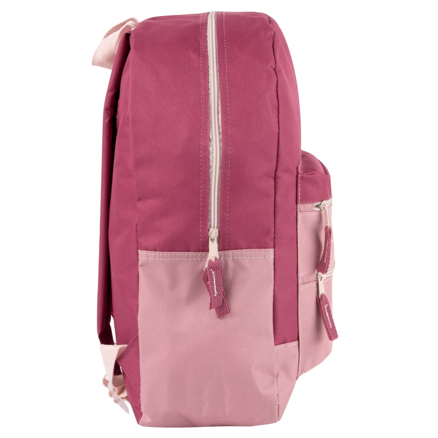 Trail maker Multi Pocket Multicolor Backpack with Adjustable Padded Straps (Raspberry)
