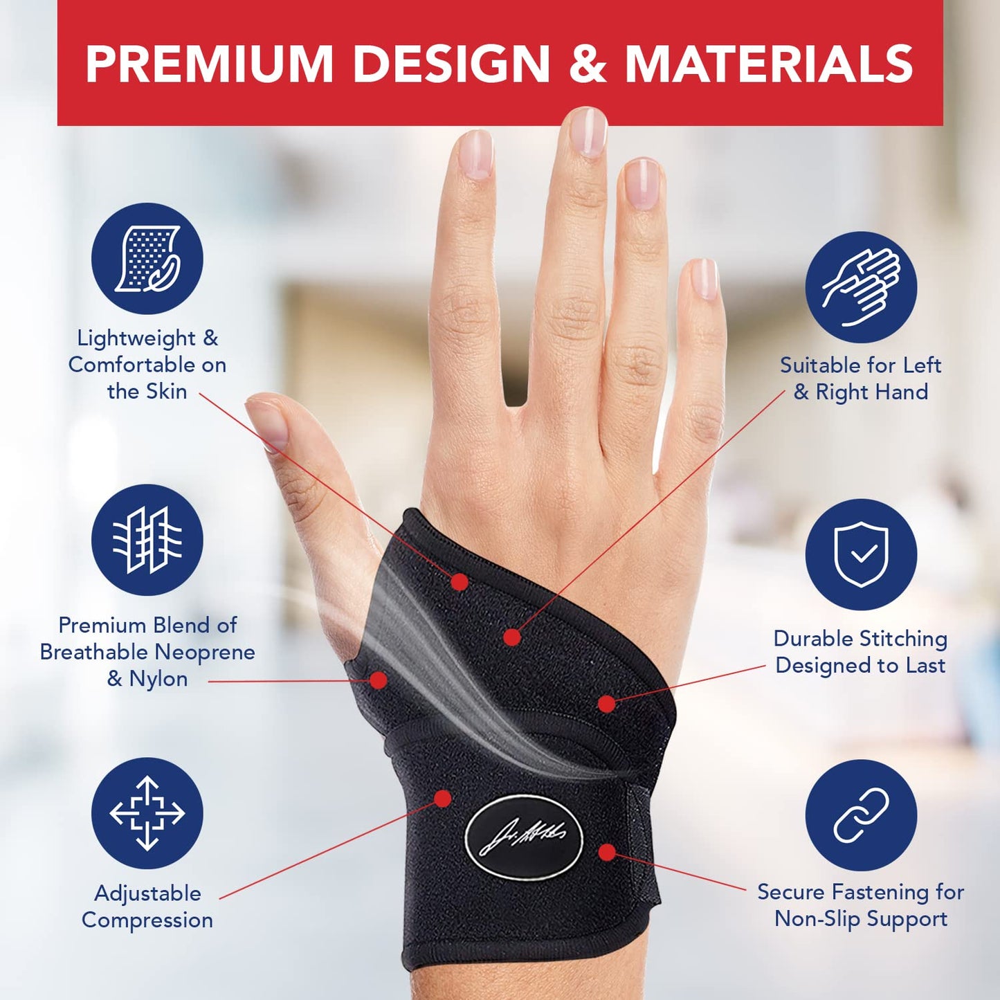 Doctor Developed Wrist supports/Wrist brace - Relief for carpal tunnel, wrist injuries, wrist support for arthritis, hand support, hand & wrist braces, wrist strap and Doctor Handbook (2 Pack Wrist Brace (R and L))