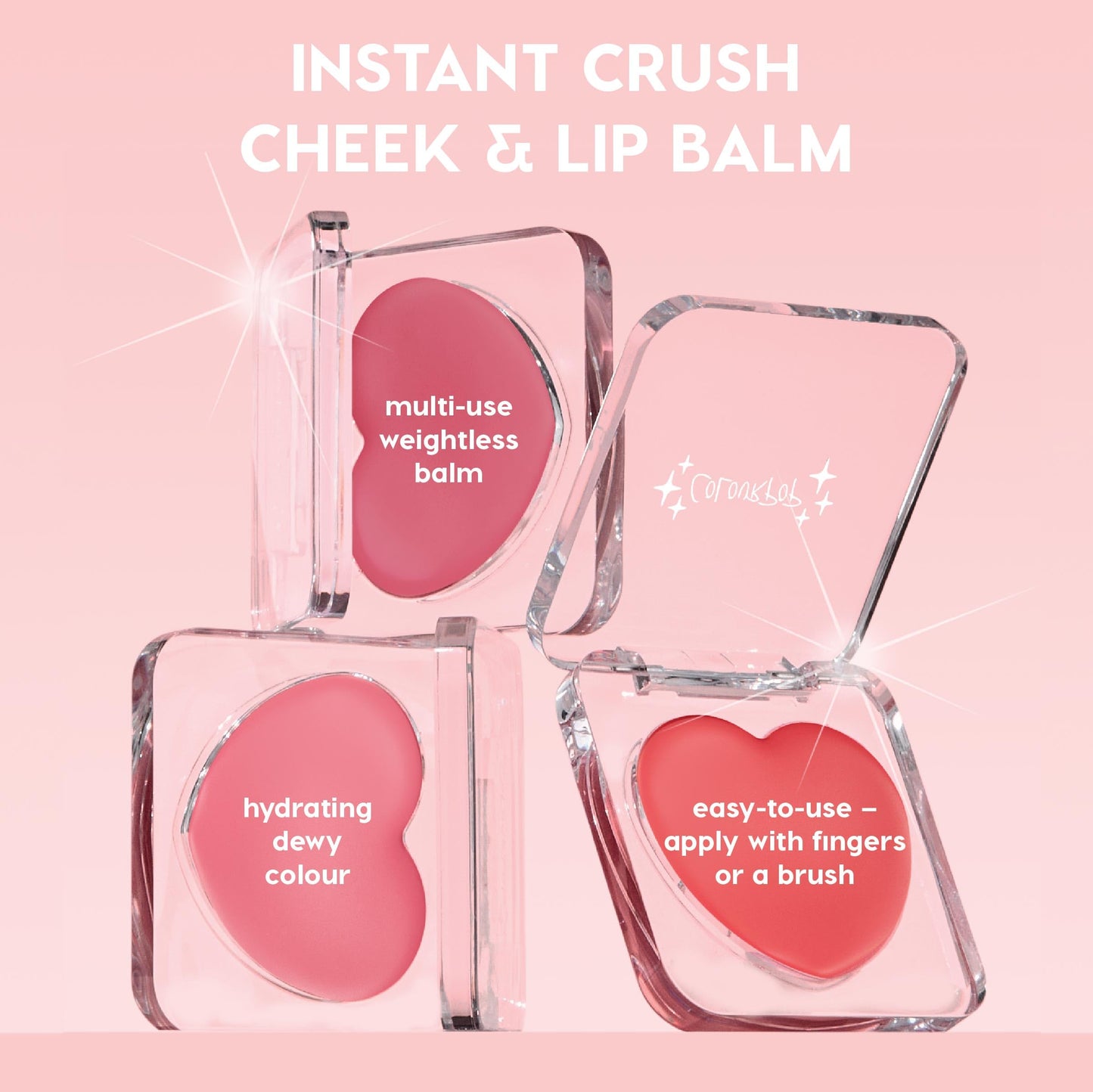 ColourPop Instant Crush Lip and Cheek Tint - Multi-Use Dewy Balm with a Weightless, Long-Lasting Formula - Cream Blush Balm Infused with Shea Butter to Nourish Skin - Lucky U