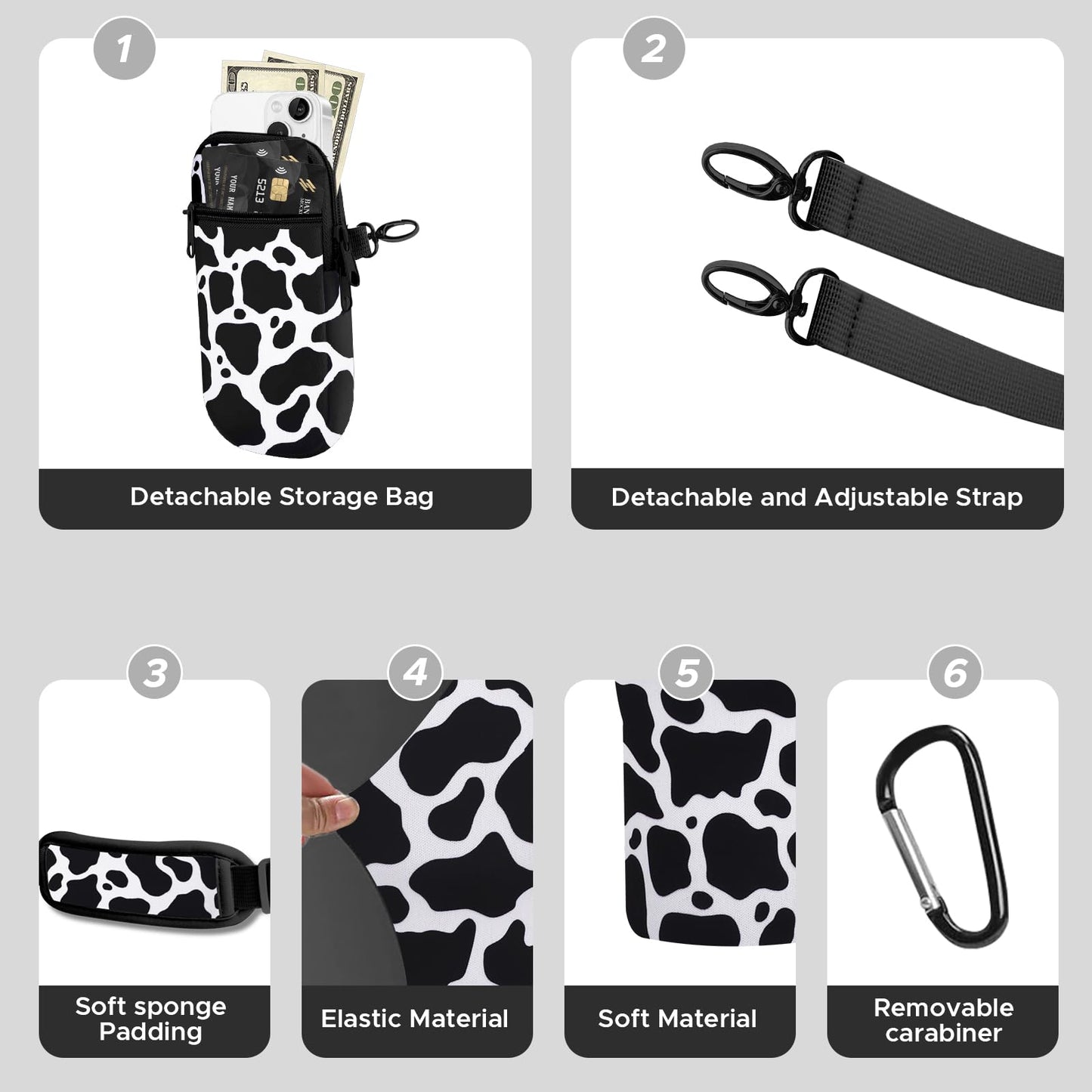 Watter Bottle Carrier Bag with Detachable Pocket Compatible with Stanley& Simple Morden 40oz Tumbler with Handle,Water Cup Holder with Adjustable Shoulder Strap& Carabiner for Stanley Cup Accessories