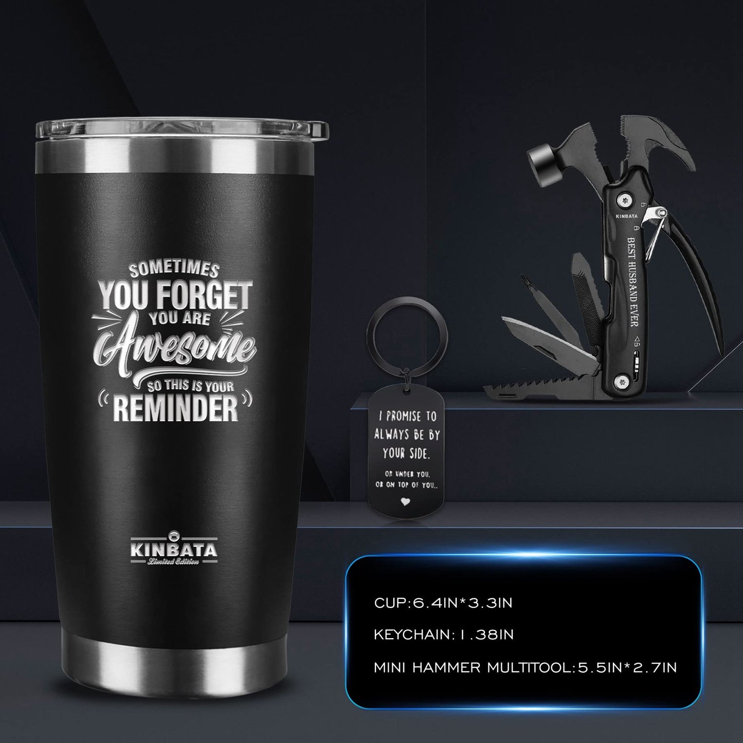 Gifts for Husband from Wife-Best Anniversary Basket Gifts for Men who has everything Fathers Day Funny Birthday Gift Ideas for Him Christmas Unique Romantic Presents Sets, All in One Hammer Multitool