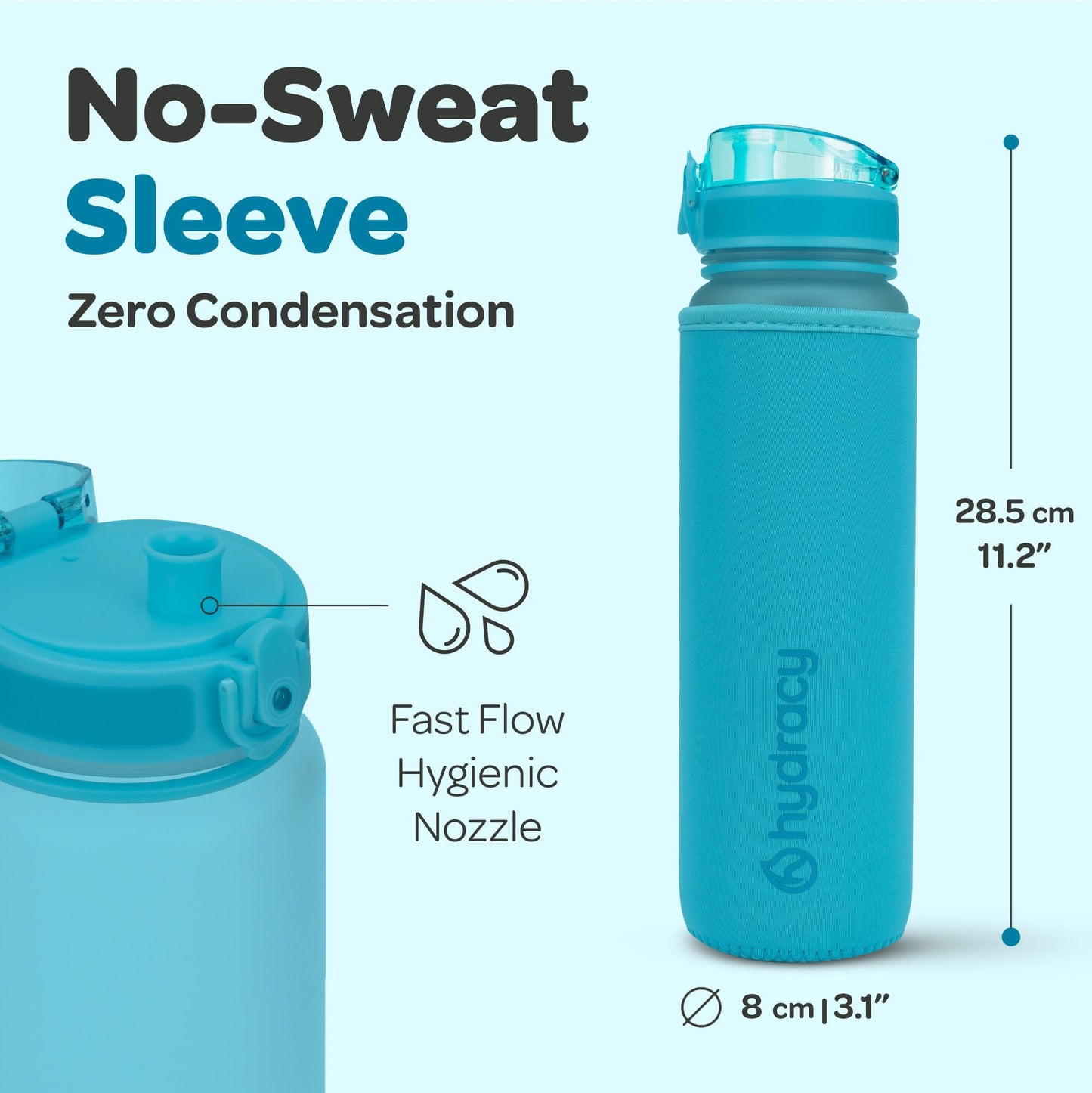 Hydracy 32 oz Motivational Water Bottle with Time Marker, 1 Liter Water Jug, Reusable Gym Water Bottle With Strap, Leak Proof Chug Lid, Bike Bottle with Fruit Infusion Strainer, Ideal Gift