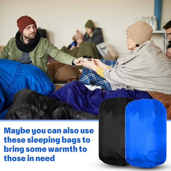 Macarrie 6 Pack Camping Sleeping Bags Bulk for Adults Backpacking Lightweight Waterproof 4 Season with Compression Sack Sleeping Bag for Hiking Travel Outdoor Travel Hunting