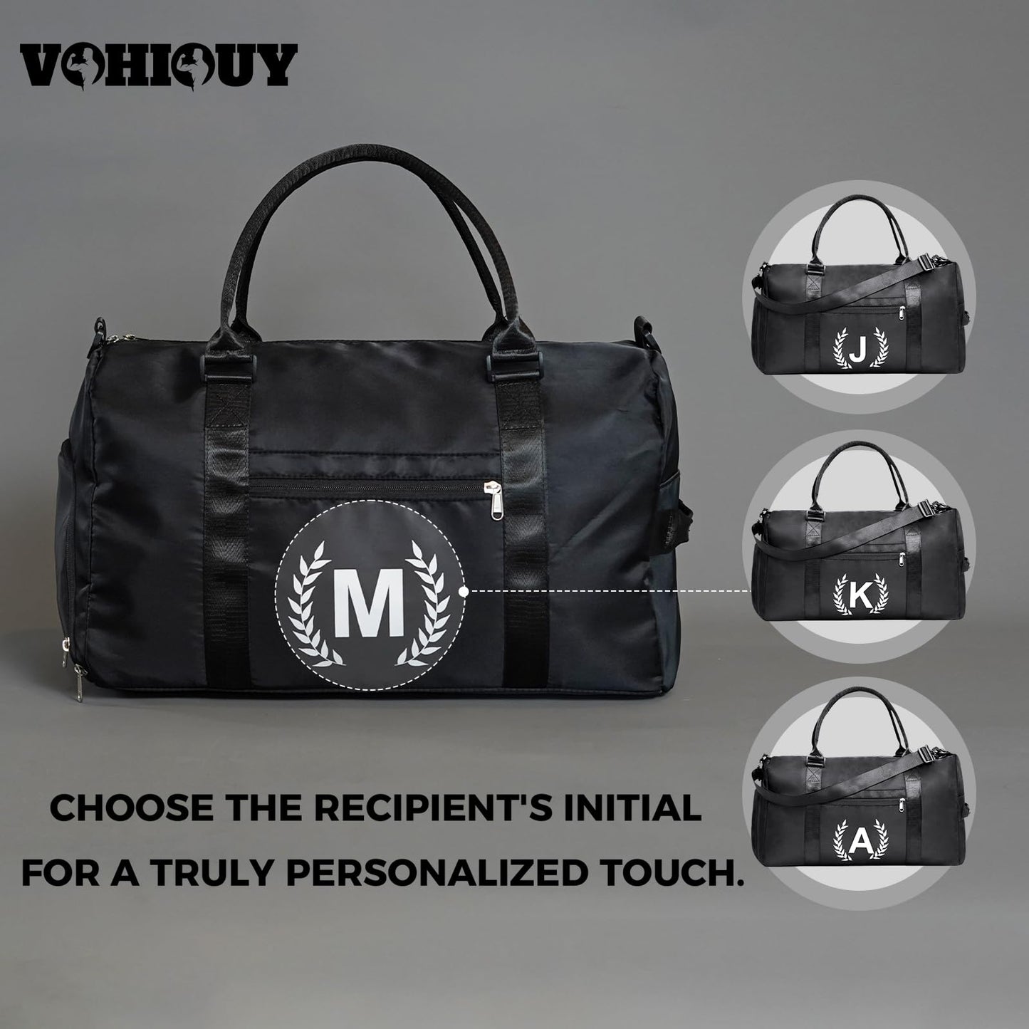 Gym Bag for Women & Men, Fitness Workout Sports Travel Duffle Bag with Wet Pocket & Shoes Compartment, Great Present for Gym Lovers