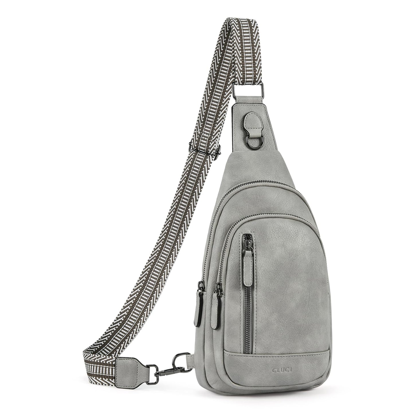 CLUCI Crossbody Bag for Women Cross Body Bag for Woman Sling Bag for Women Leather Trendy Large Sling Backpack Travel Crossbody Bag for Women Dark Gray