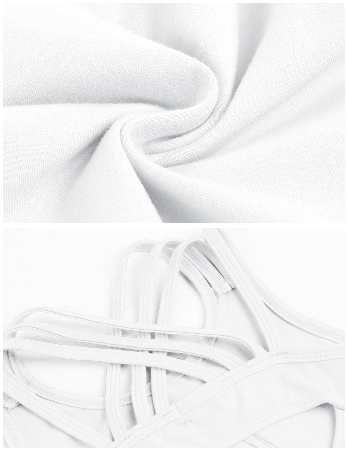 Arshiner Toddler Leotard Ballet Leotards Crisscross Straps Sleeveless Camisole Leotard Kids Dance Outfit,White,5-6 Years