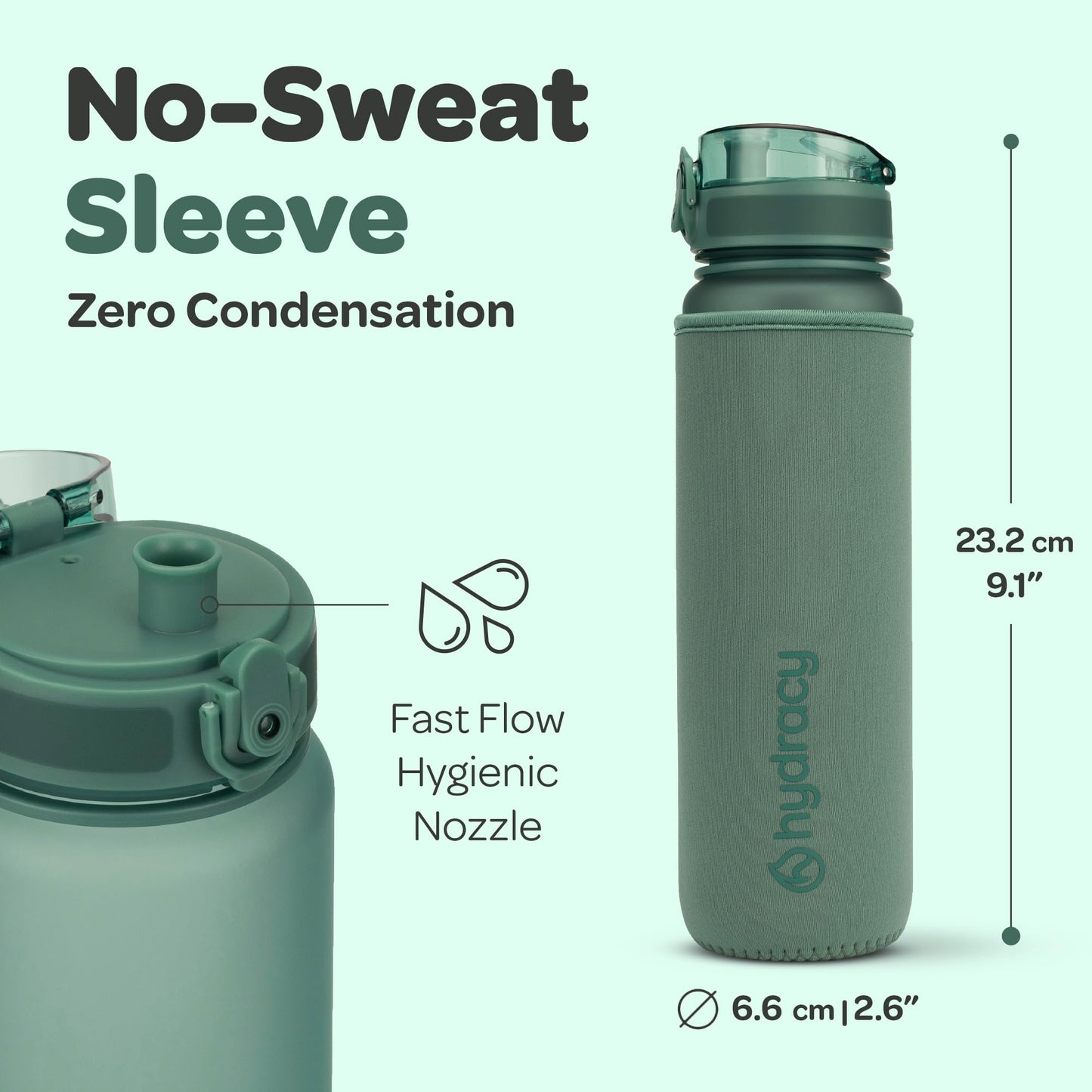 Hydracy 17 oz Motivational Water Bottle with Time Marker, Reusable Water Bottle With Strap, Leak Proof Chug Lid, Kids Water Bottle with Times to Drink and Fruit Infusion Strainer, Ideal Gift