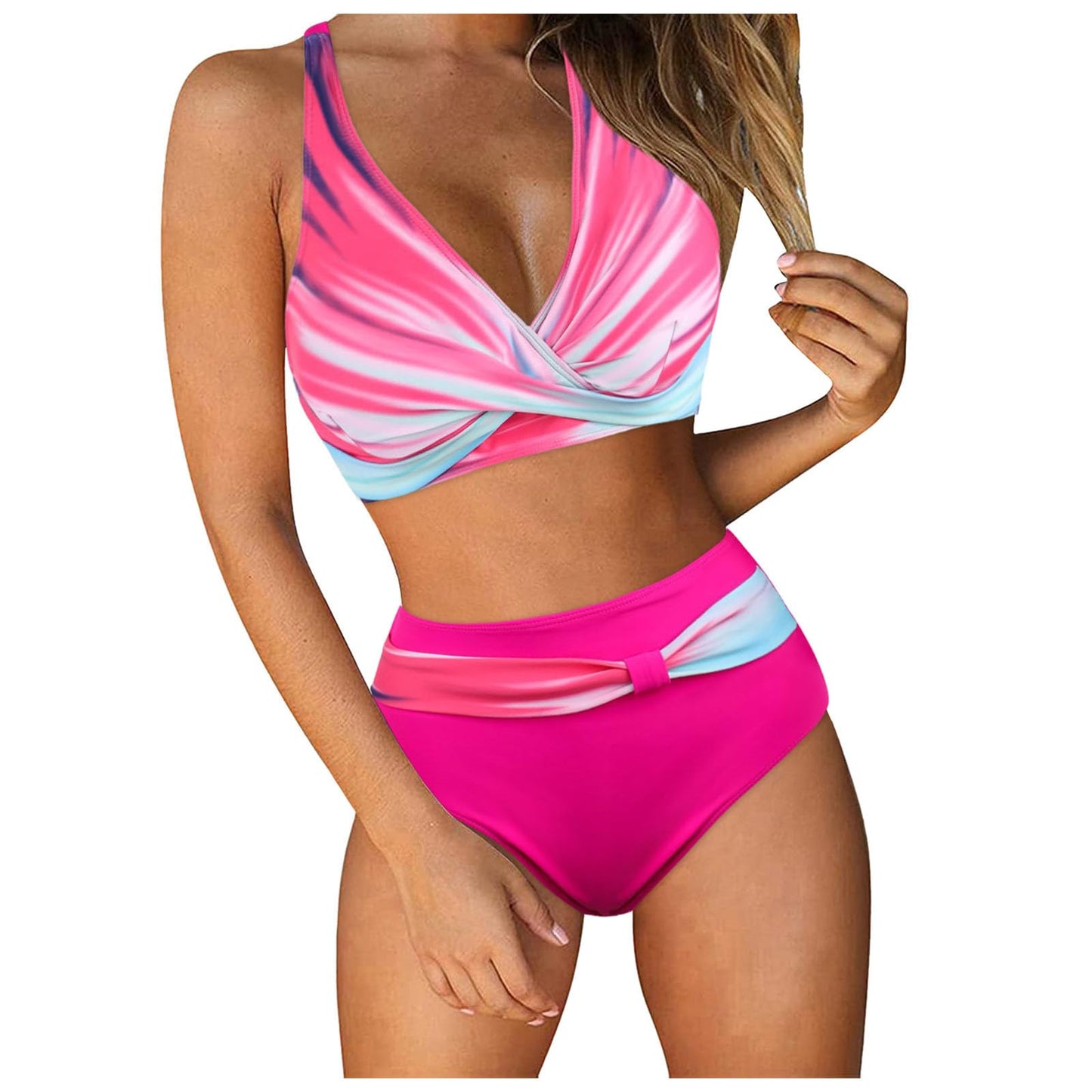 tummy control one piece swimsuit tummy control sporty print piece print strapless swimwear bathing suits swimsuits bikini sets Hot Pink