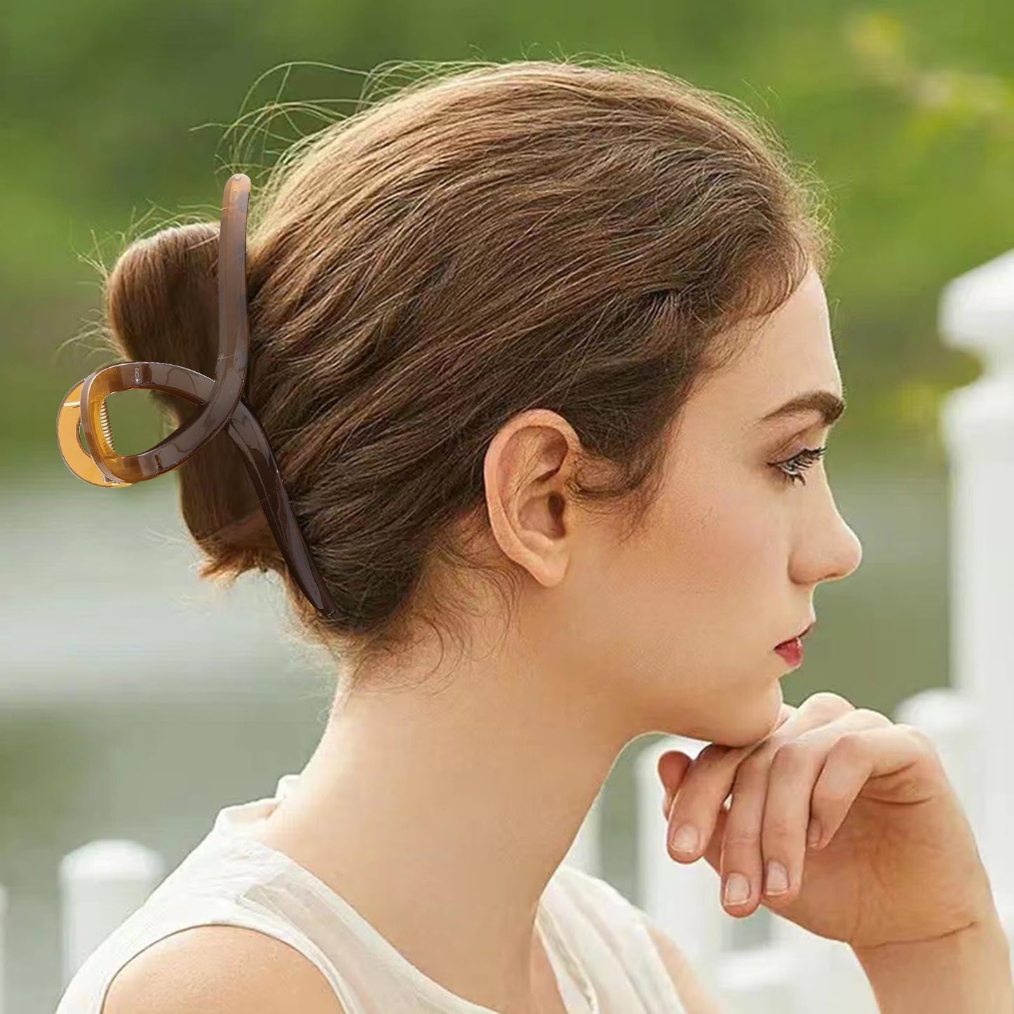 4 Pack Xl Jumbo Hair clips, 6Inche Extra Large Claw Clips for Thick Hair and Long Hair, Oversized Matte Non-slip Butterfly Hair Clips for Women, Big Strong Hold Jaw Clip,black Color