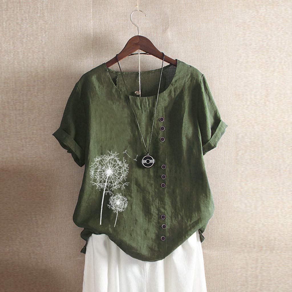Generic Womens Summer Tops Womens Linen Pants with Pockets Shopping Online Womens Rodeo Shirt Ladies Tops and Blouses Long Sleeve Swimsuit Cover Up Womens Tops Trendy Tj Maxx C-Green, Large