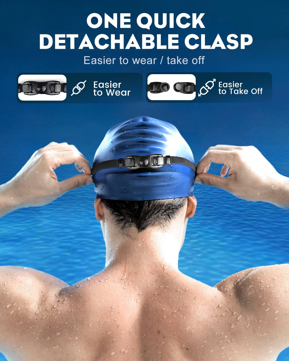Rantizon Swim Goggles 2 Pack, Adjustable Wide View Anti Fog&UV Swimming Goggles for Audlt, No Leaking Swim Glasses for Men Women Youth, Aqua & Bright Orange