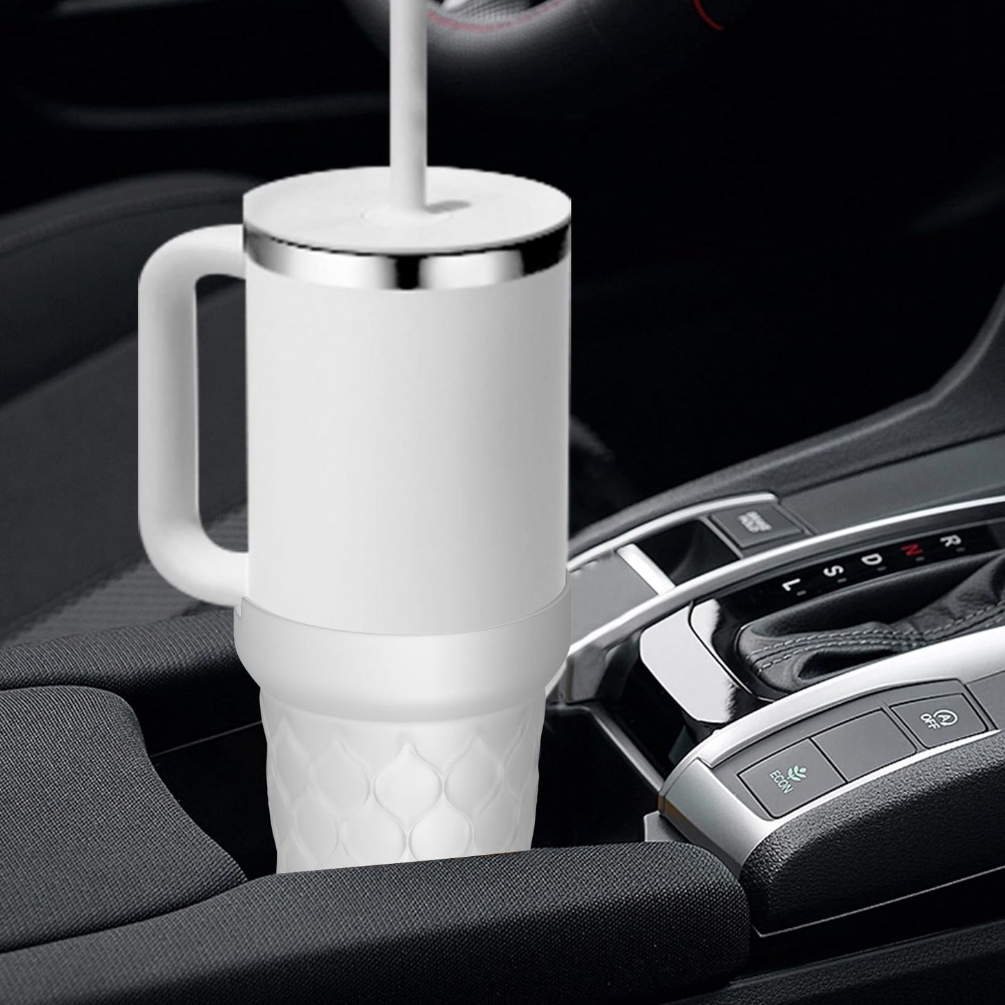 WUQID Texture Silicone Boot Compatible with Hydroflask All Around Travel Tumbler with Handle 32oz& 40oz Anti-Slip Protective Bottle Bottom Sleeve Cover