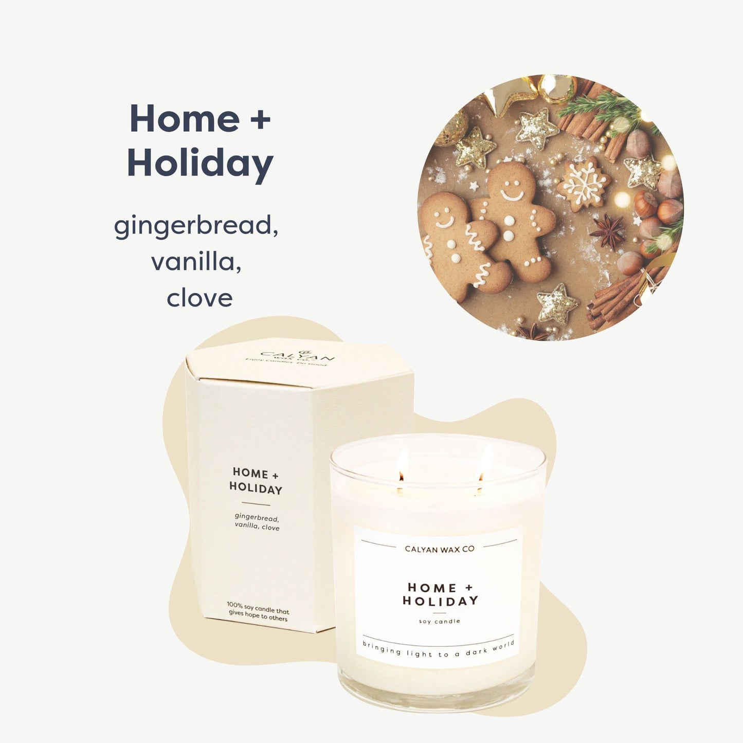 Calyan Wax Co. 2 Wick Candle, Home + Holiday Scented Candle, 37 Hour Burn Time, Aromatherapy Soy Candles, Non Toxic & Vegan Soy Wax, Glass Tumbler Scented Candles, 8.8oz