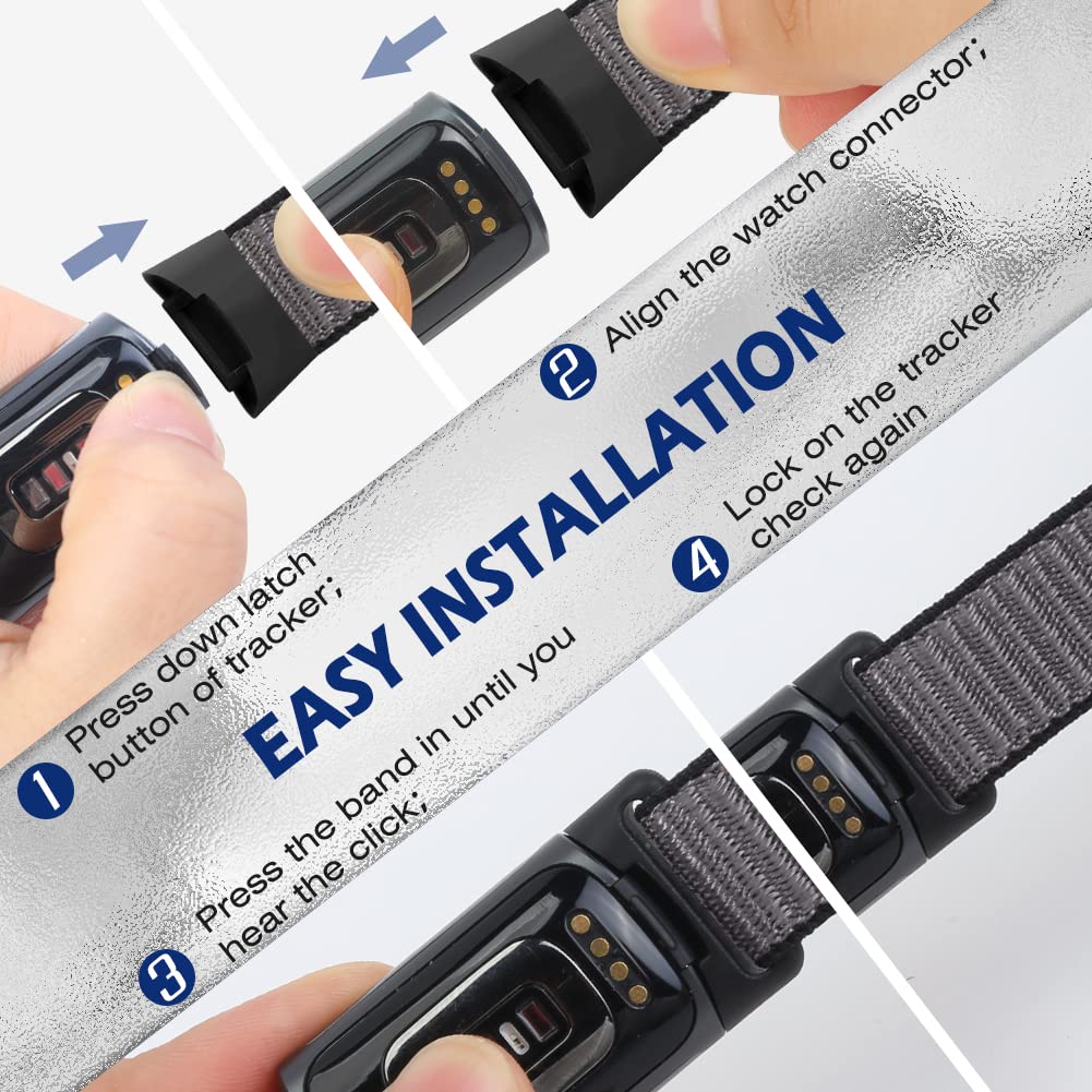 AVOD Sport Loop Nylon Watch Bands Only Compatible with Charge 6/Charge 5, Adjustable Breathable Replacement Soft Nylon Loop Wristband Accessories for Women Men for Charge 6/Charge 5
