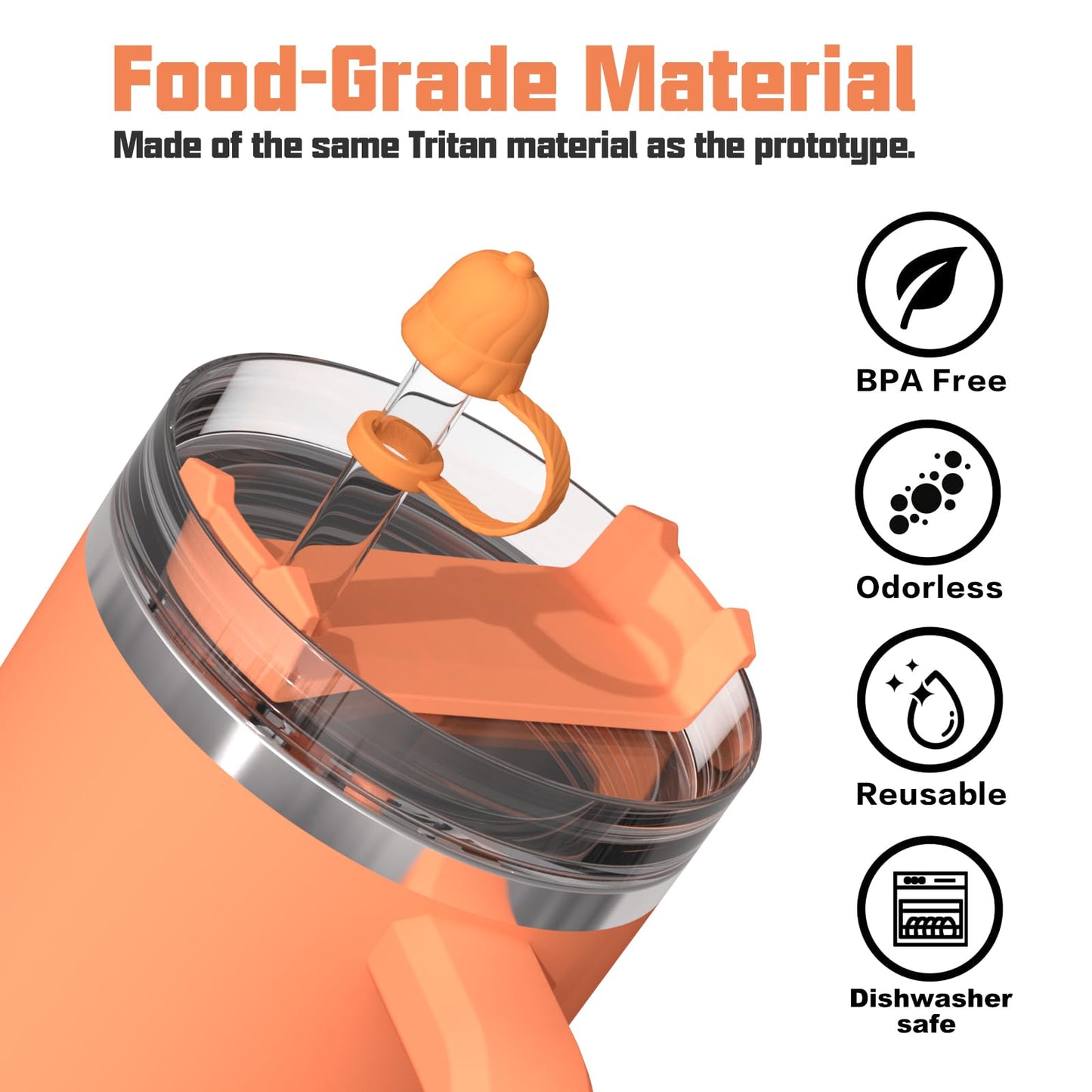 Adjustable Straw Cover for Stanley|Simple Modern|Yeti|Owala|Hydro Flask|Reduce|Maars|Meoky|MaxBase|Beast|Hydrapeak Cup, All Brand of Straw Accessories, Diameter 6mm-12mm, BPA Free, Dishwasher safe