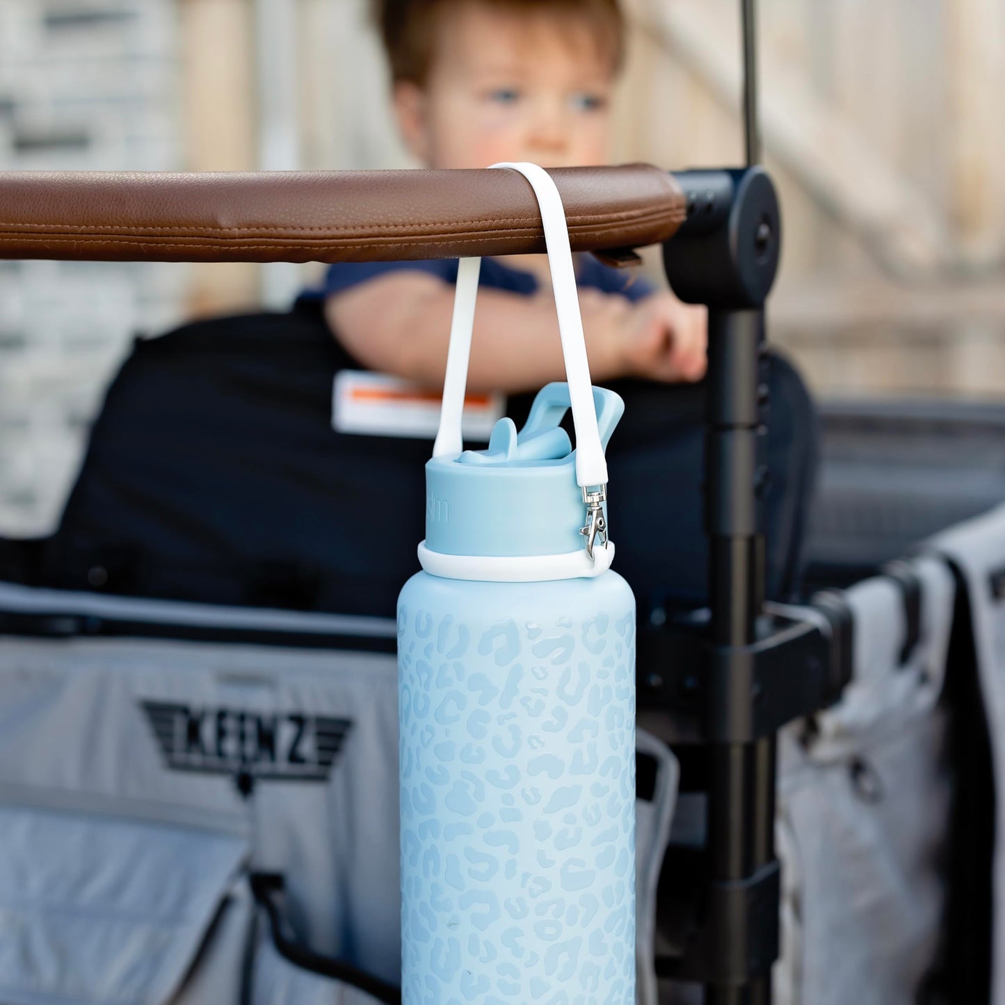 Ryan & Rose Water Bottle Handle - Silicone Water Bottle Sling, Carrier, Holder with Strap Compatible Stanley Cup Accessories (Flat White)