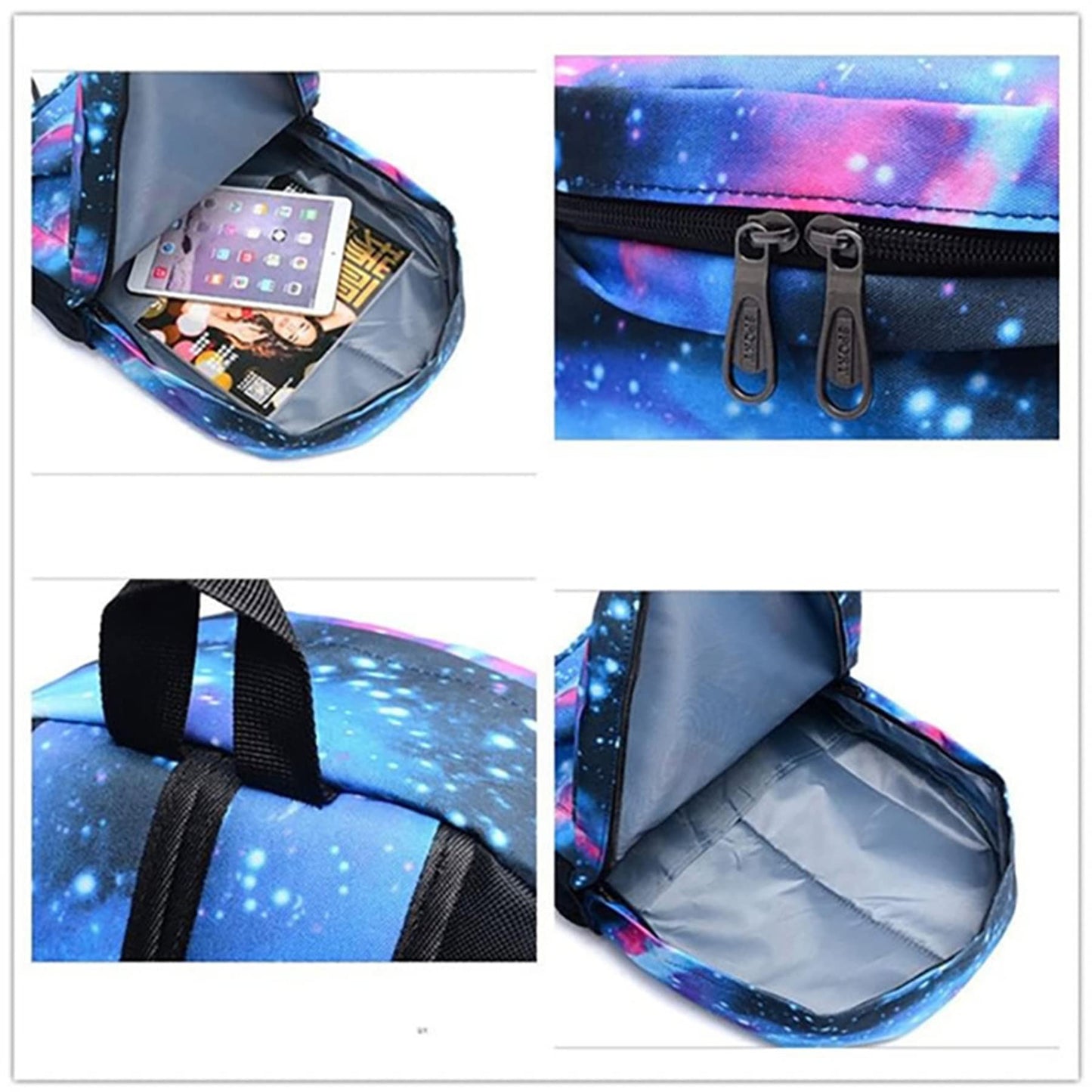enttgo Cristiano Ronaldo Bookbag 3Pcs Set-Lightweight Casual Travel Daypack-Waterproof Backpack+Shoulder Bag+Mini Case Set
