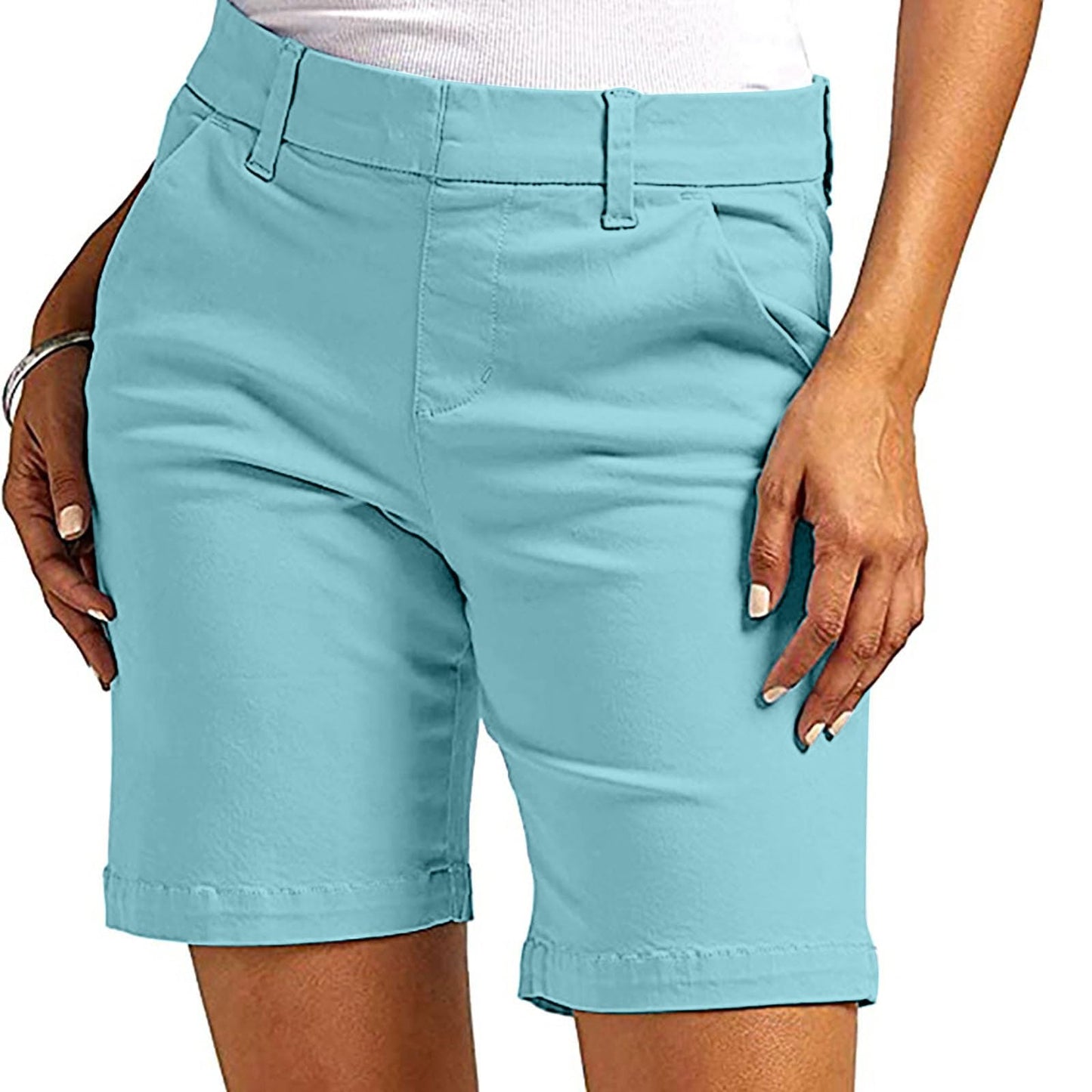Aboser Workout Shorts Women,Shorts for Women Twill Stretch Sweatshorts Baggy Elastic Waisted Sweatshort Baggy Lounge Short Pants with Pockets,Prime of Day Savings,Sky Blue,XX-Large