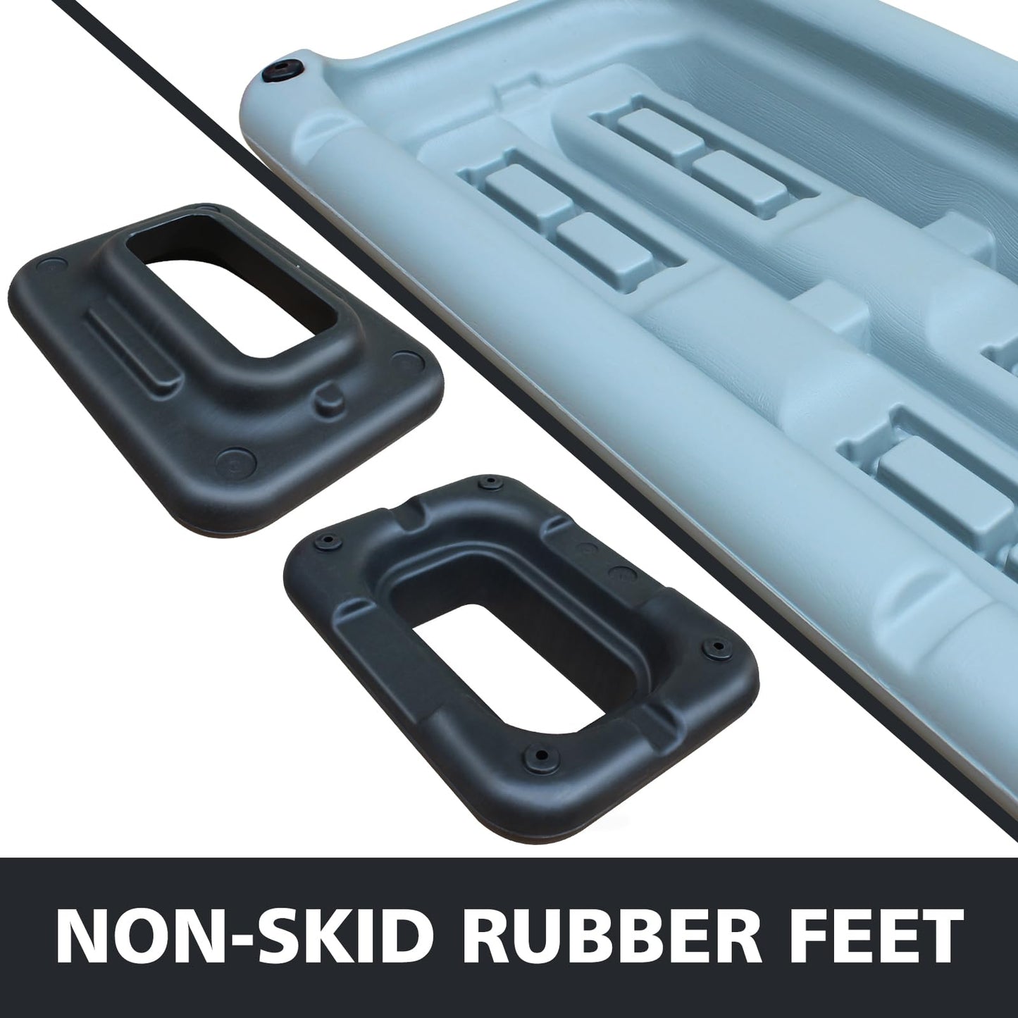 SculPong Aerobic Step Platform Height Adjustable Workout Step 4" - 6" - 8" for Fitness Strength Training with 4 Risers Gray