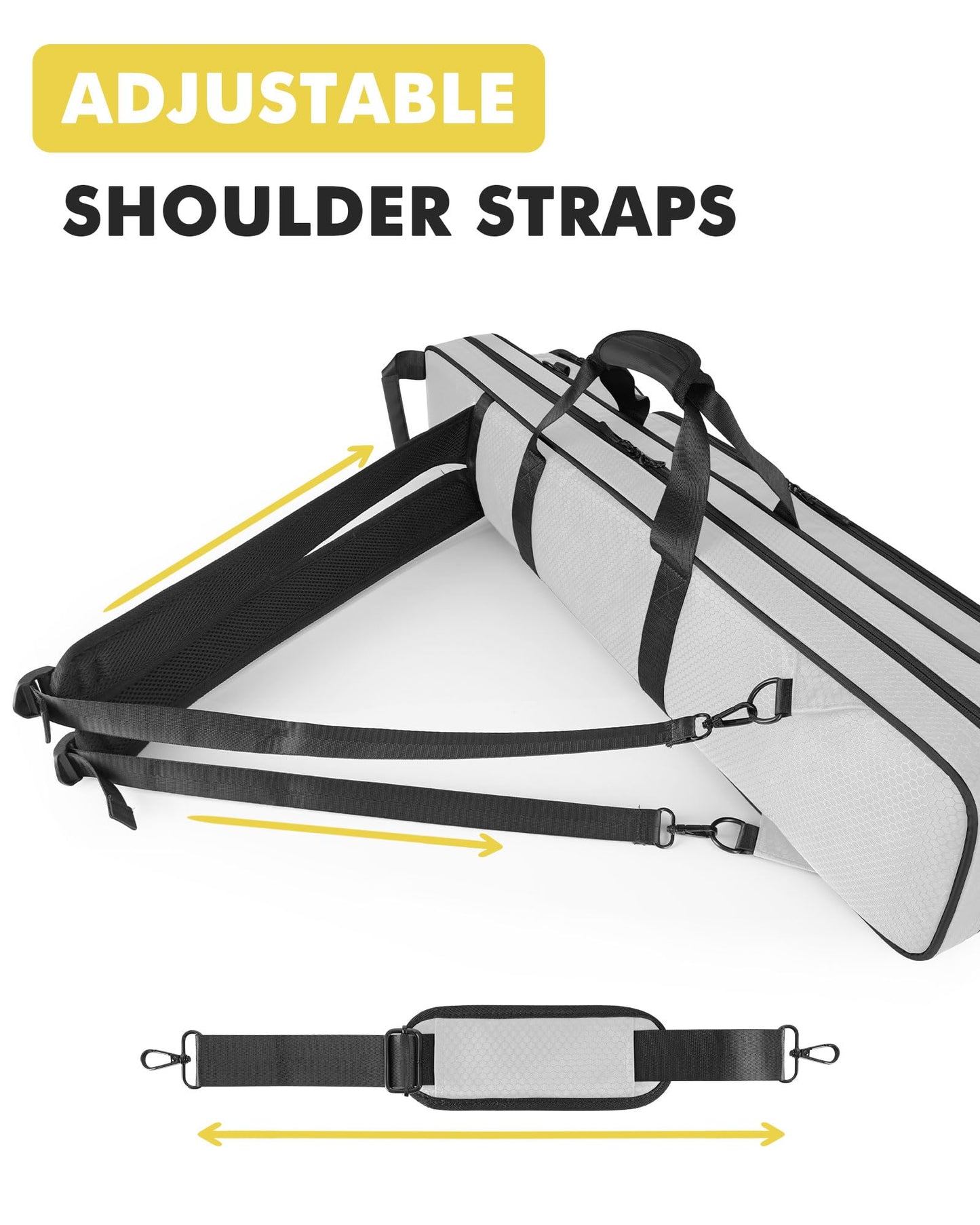 PEKREWS Pool Cue Case 4x5, Pool Stick Case with Multiple Pockets Holds 4 Butts 5 Shafts, Soft Padded Sturdy Pool Cue Bag, Billiard Cue Backpack with Adjustable Shoulder Straps for Men and Women