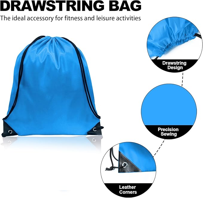 GoodtoU 100Pcs Drawstring Bags Bulk, 10 Color String Backpack for School, Sport, Travel, Team