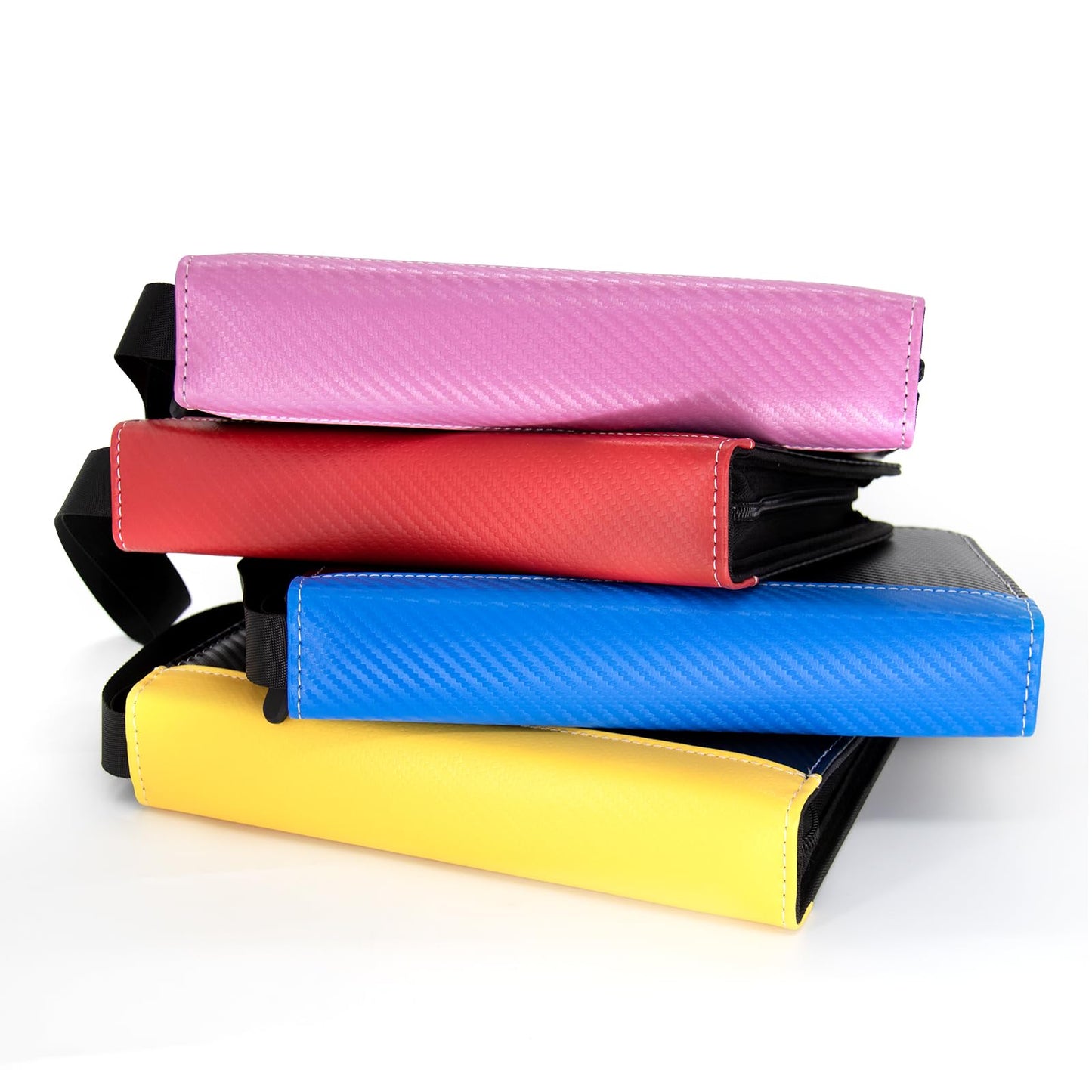 MaoKea Card Binder For Card 4-Pocket Sleeves with 440 Cards Holder,Game Collection Binder Card Holder Of Fit for TCGcard album,game card Yugioh Trading Sports Cards (Yellow and black)