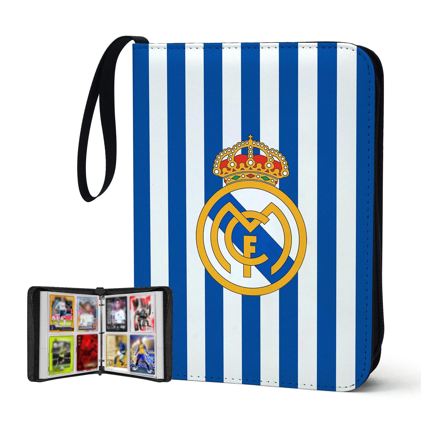400 Pockets Soccer Card Binder,Gifts for Soccer Trading Cards Collectors,Portable Waterproof Card Storage Bag with Removable Sleeves,Compatible with Soccer,Football,Sports Game and TCG Cards
