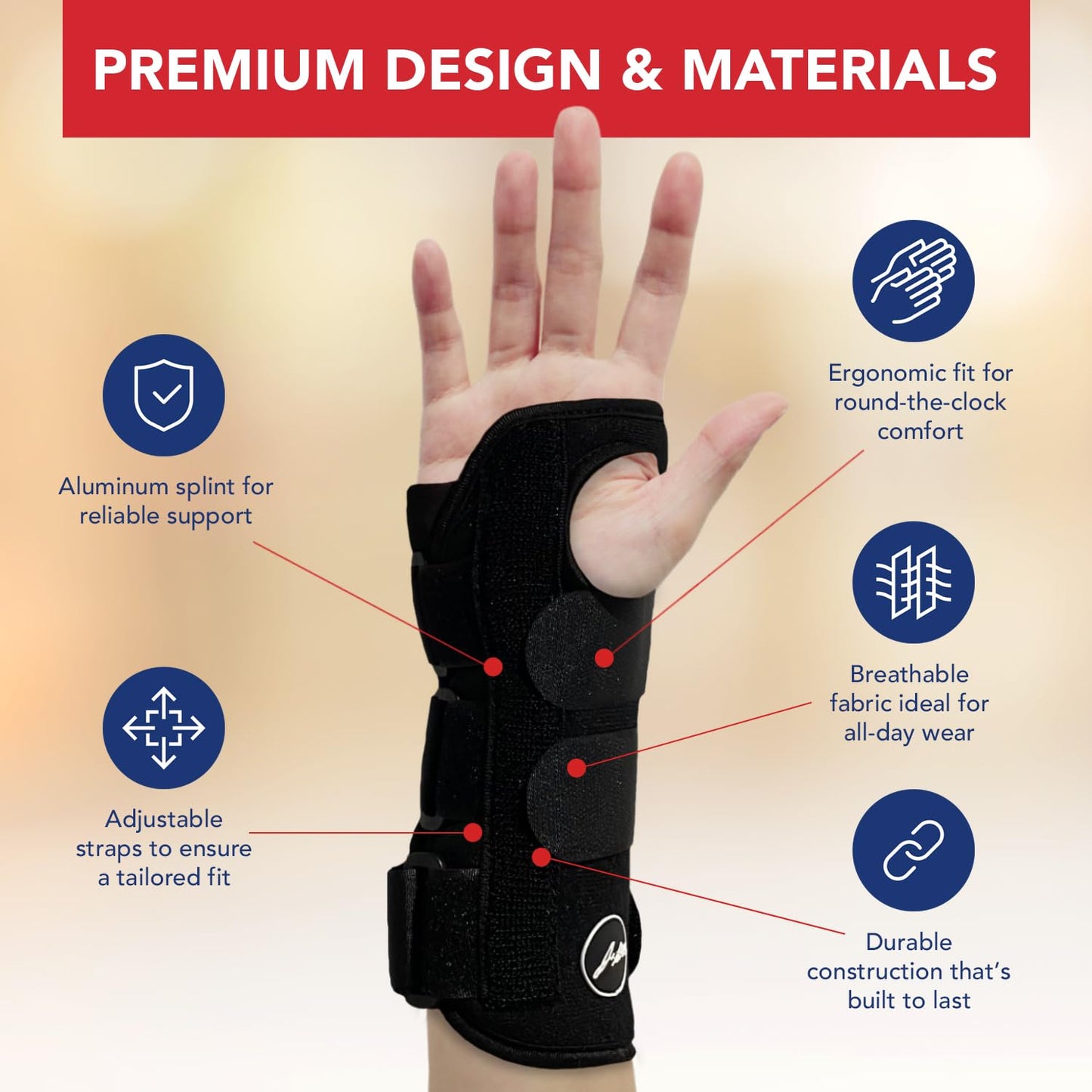 Doctor Developed Wrist supports/Wrist brace - Relief for carpal tunnel, wrist injuries, wrist support for arthritis, hand support, hand & wrist braces, wrist strap and Doctor Handbook