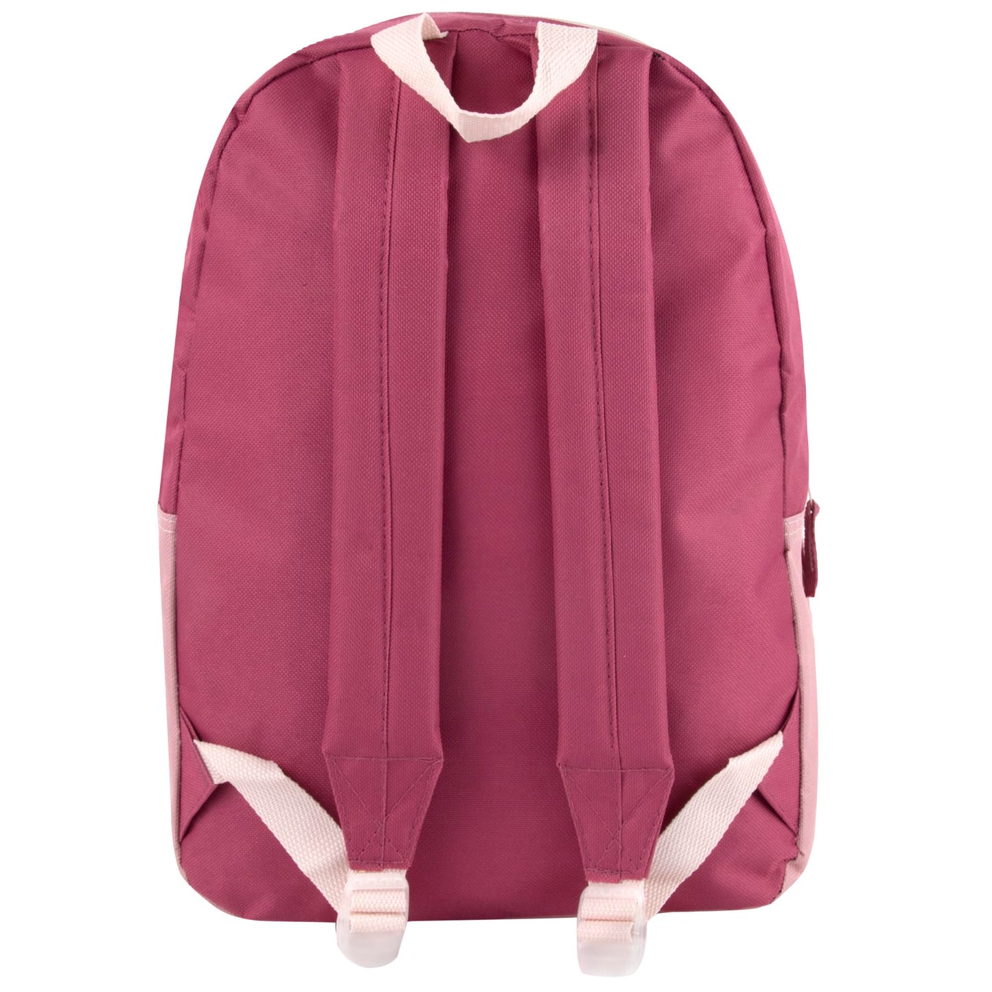 Trail maker Multi Pocket Multicolor Backpack with Adjustable Padded Straps (Raspberry)