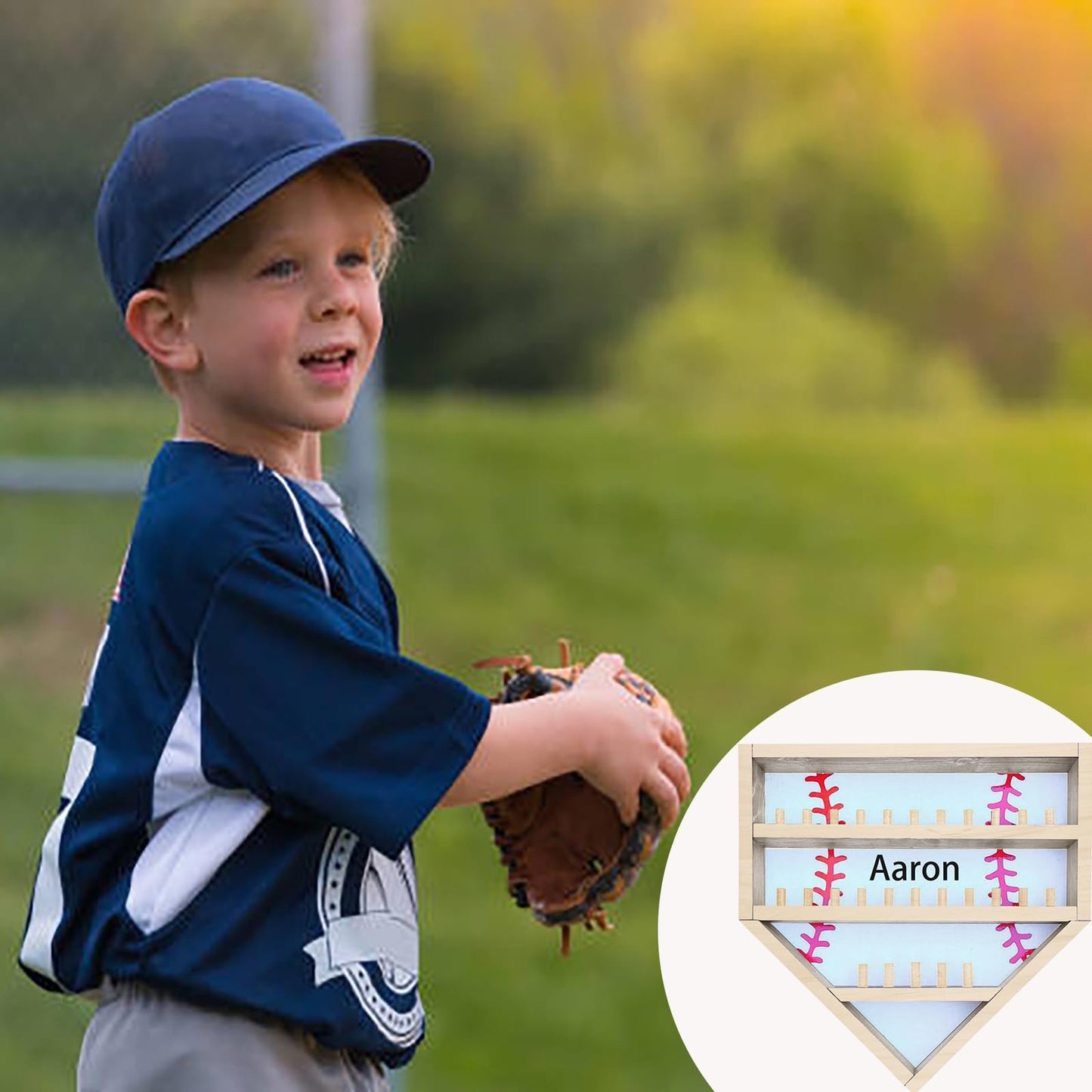 Personalized Baseball Ring Holder, Custom Name Baseball Ring Display Case display, Championship Ring Display Case, Storage Rack for Collecting and Organizing Sports Memorabilia